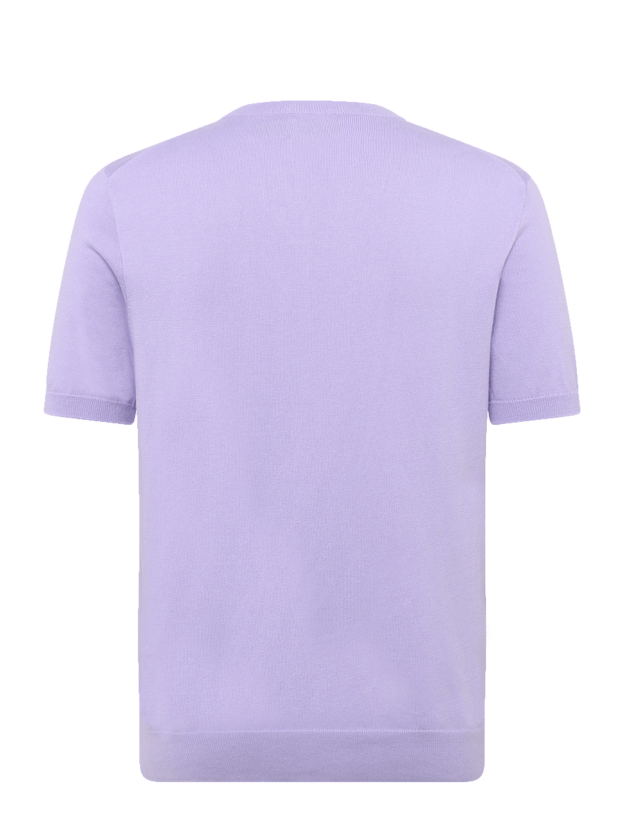 Polo Ralph Lauren - Cotton Crewneck Short-Sleeve Sweater - kurzärmelige t-shirts - powder purple - 2
