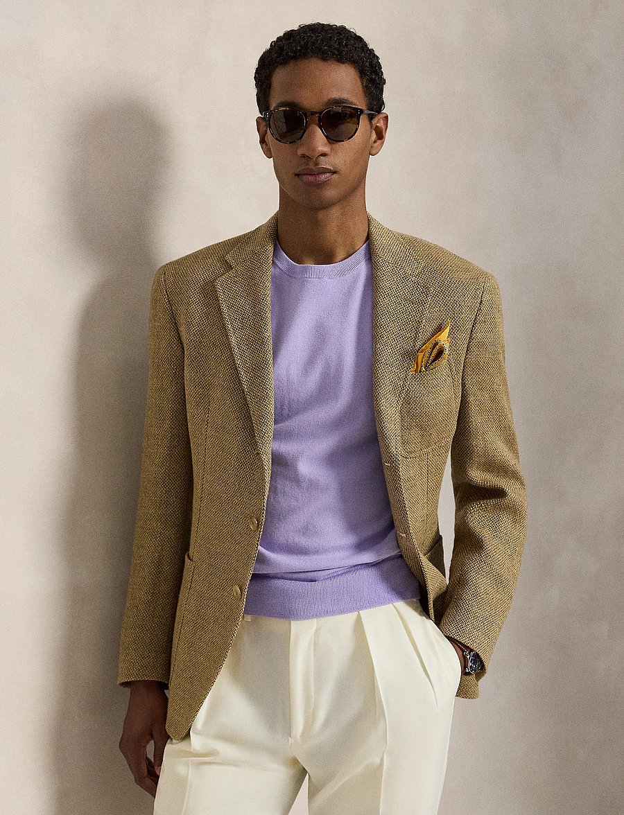 Polo Ralph Lauren - Cotton Crewneck Short-Sleeve Sweater - kurzärmelige t-shirts - powder purple - 5