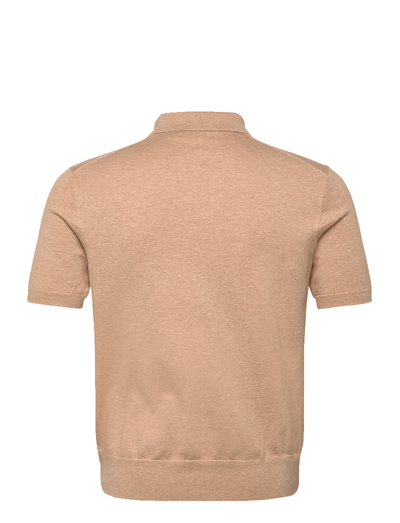 Polo Ralph Lauren - Cotton Polo-Collar Sweater - gestrickte polohemden - camel melange - 1
