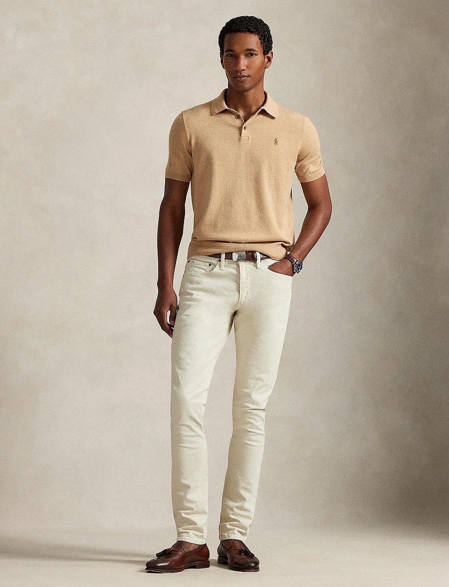Polo Ralph Lauren - Cotton Polo Sweater - kortärmade pikéer - camel melange - 0