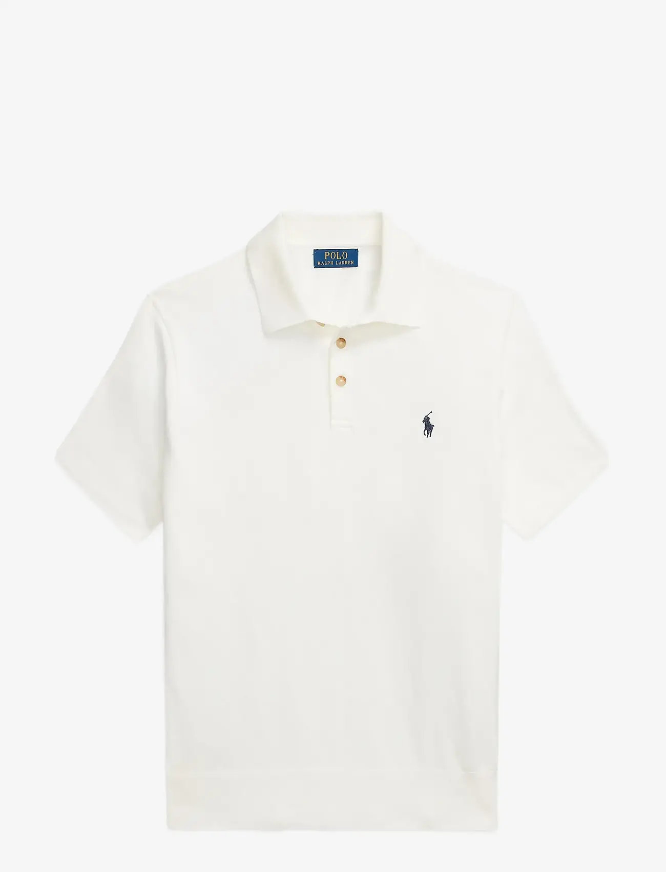Polo Ralph Lauren - Cotton Polo-Collar Sweater - gestrickte polohemden - deckwash white w - 1