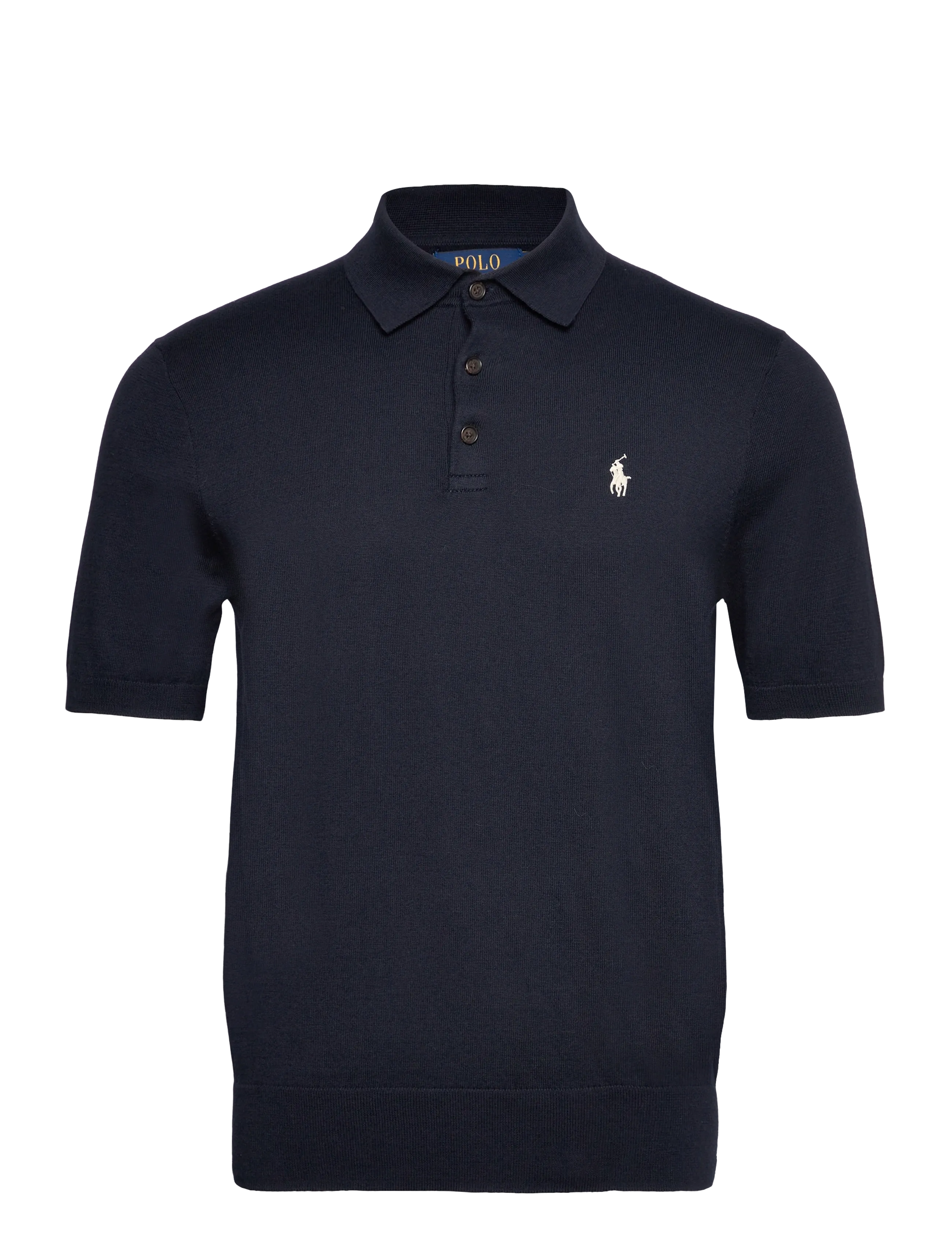 Polo Ralph Lauren Cotton Polo-Collar Sweater - Tøj - HUNTER NAVY / navy