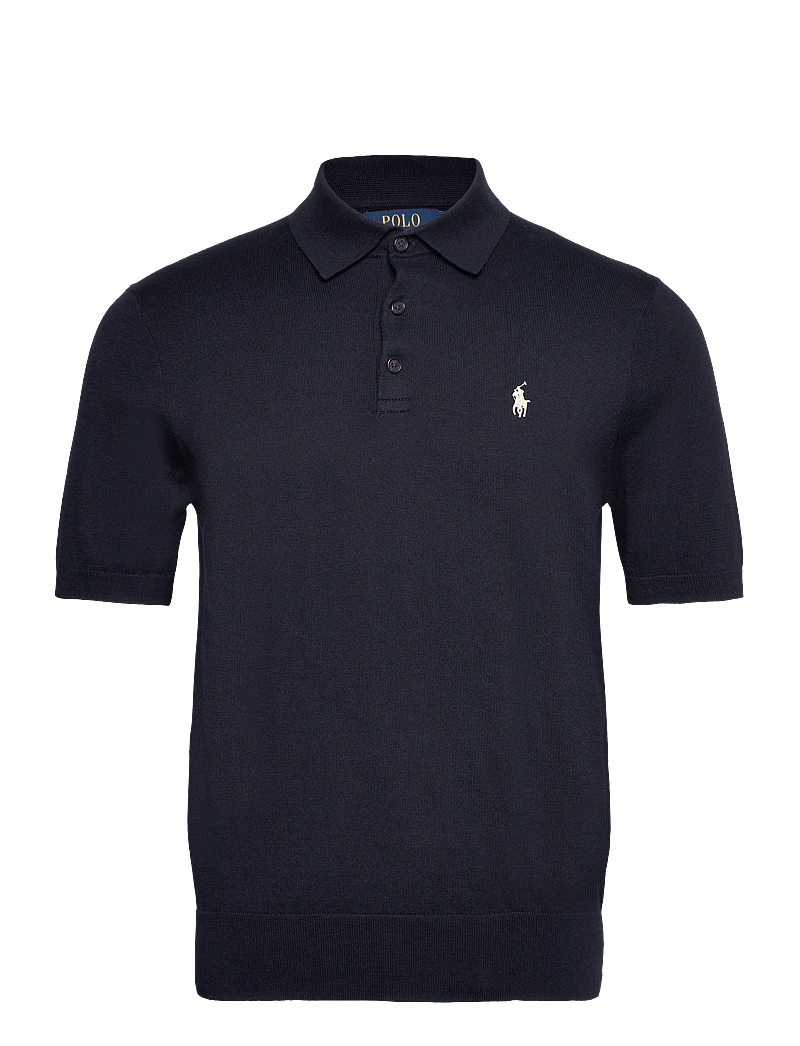 Polo Ralph Lauren - Cotton Polo-Collar Sweater - polostrik - hunter navy - 0