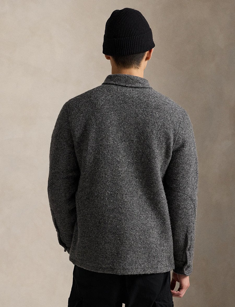 Polo Ralph Lauren - Felted Wool-Blend Jacket - barclay heather - 2