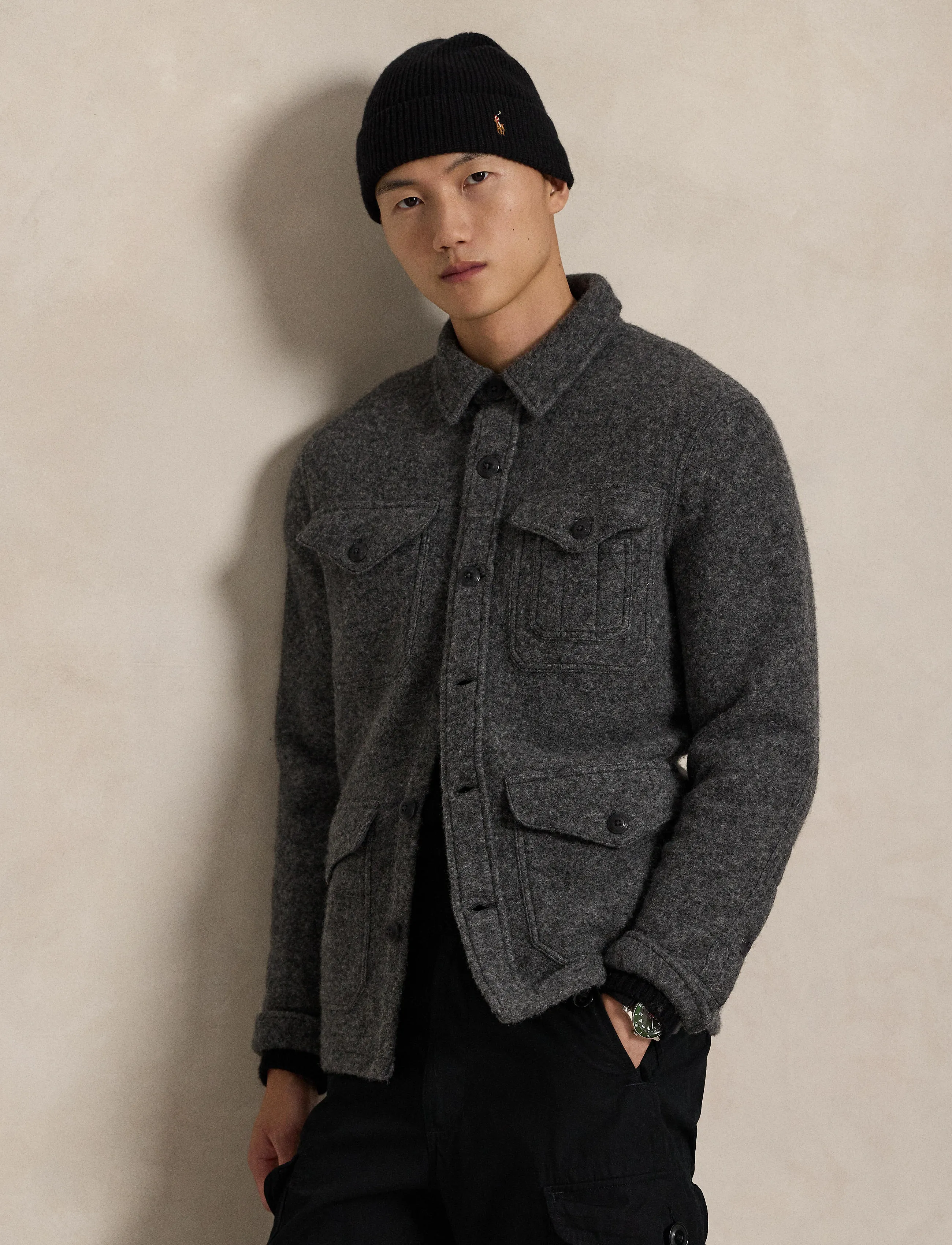 Polo Ralph Lauren - Felted Wool-Blend Jacket - barclay heather - 3