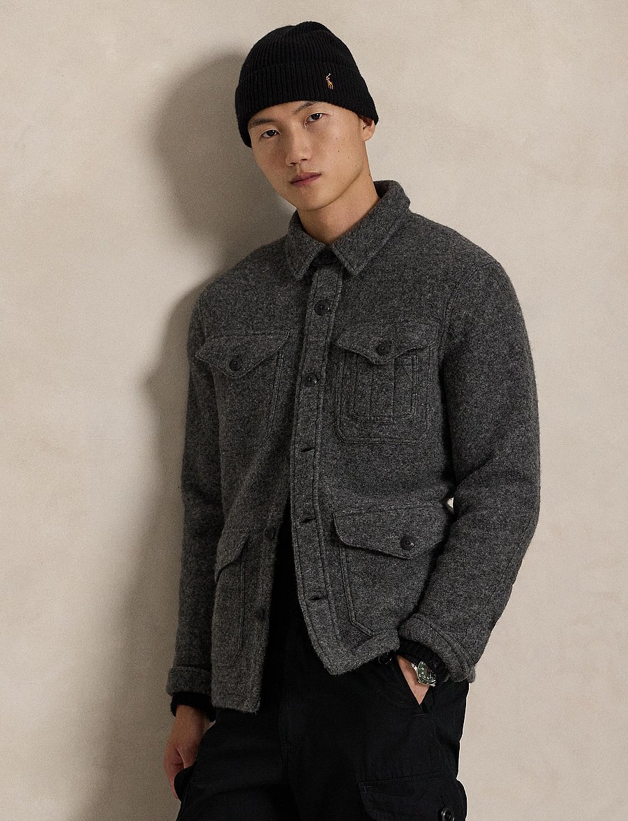 Polo Ralph Lauren - Felted Wool-Blend Jacket - barclay heather - 3
