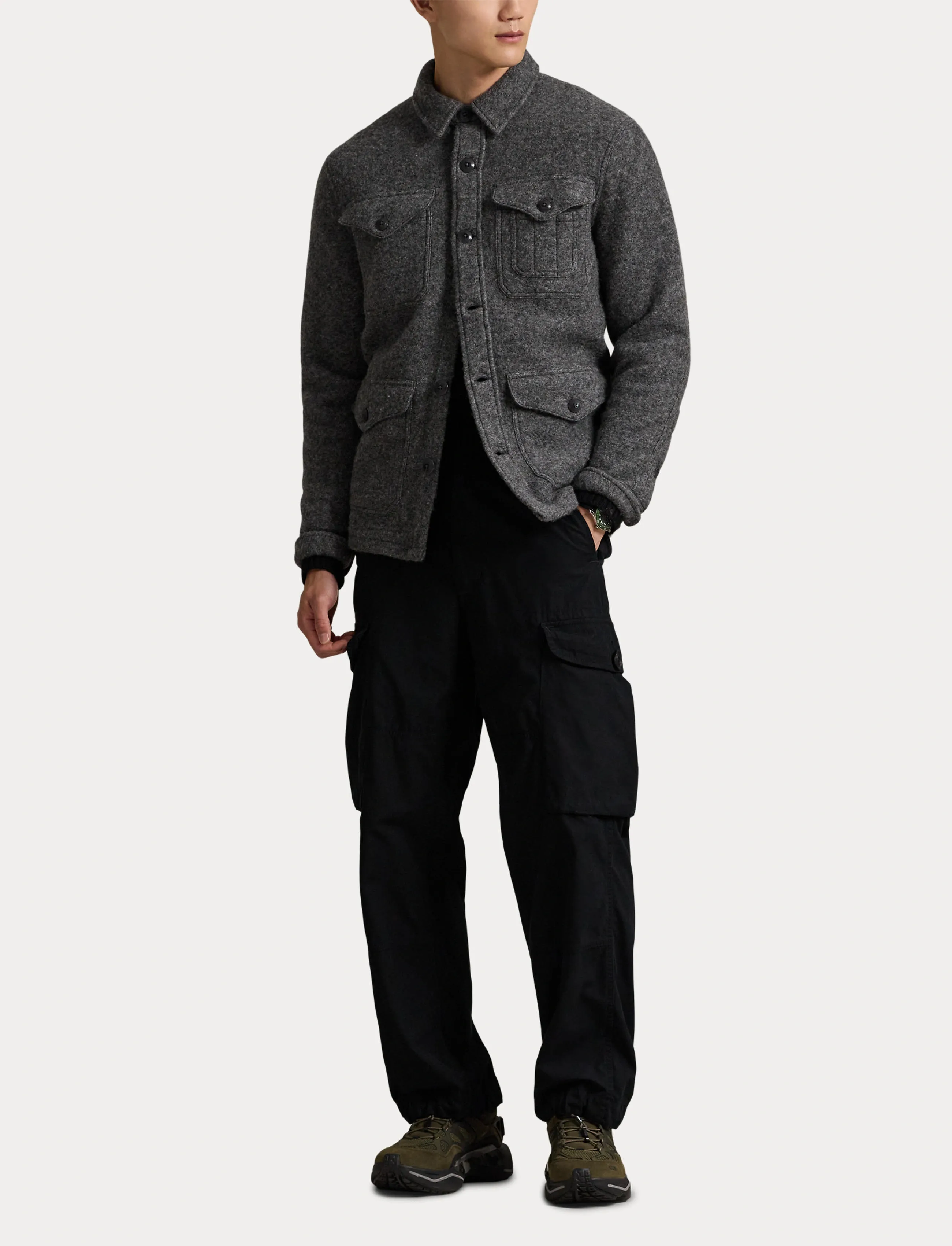 Polo Ralph Lauren - Felted Wool-Blend Jacket - barclay heather - 4