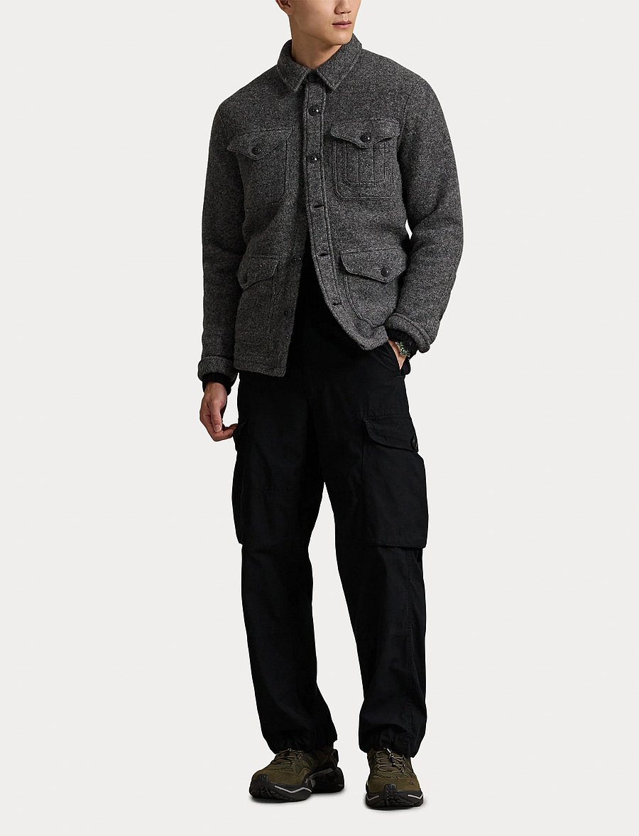 Polo Ralph Lauren - Felted Wool-Blend Jacket - barclay heather - 4