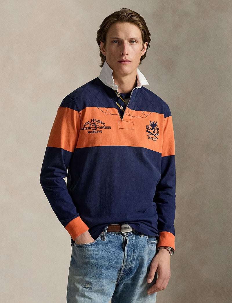 Polo Ralph Lauren - Classic Fit Embroidered Rugby Shirt - newport navy/bedf - 3