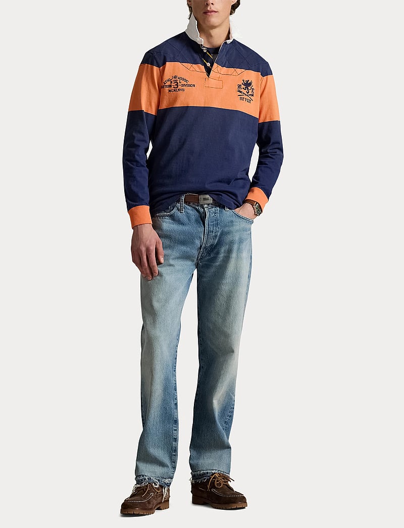 Polo Ralph Lauren - Classic Fit Embroidered Rugby Shirt - newport navy/bedf - 4