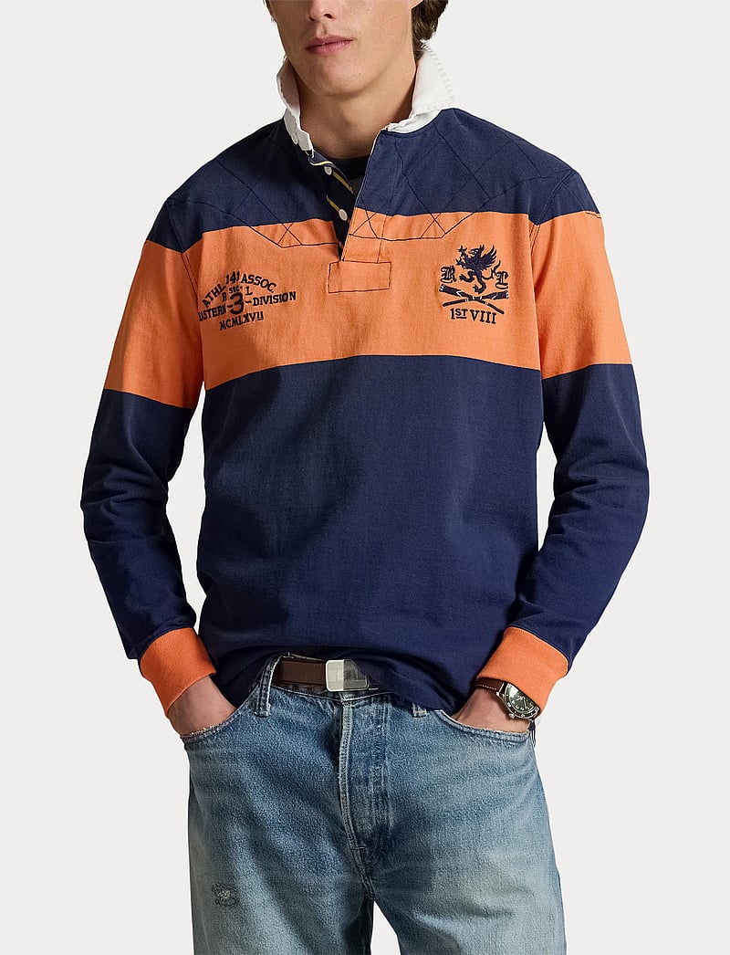 Polo Ralph Lauren - Classic Fit Embroidered Rugby Shirt - newport navy/bedf - 5