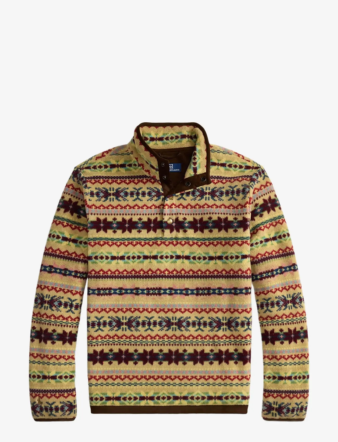 Polo Ralph Lauren - Fair Isle-Inspired Fleece Pullover - teddytröjor - camel combo - 1