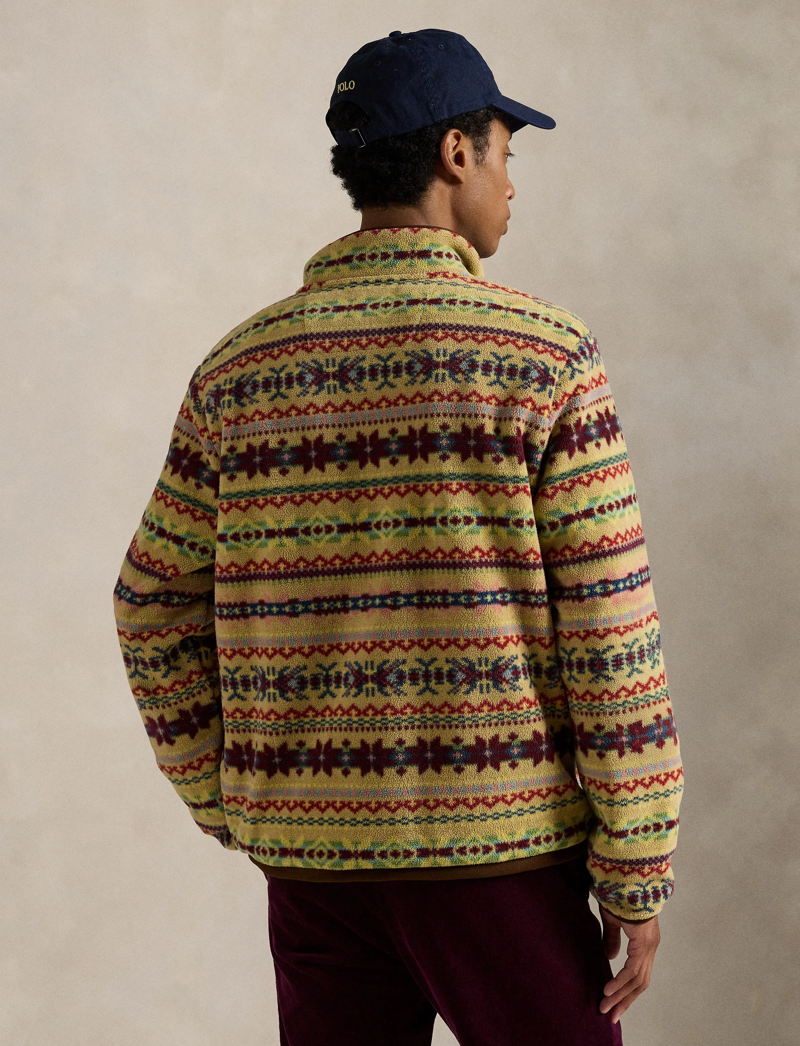 Polo Ralph Lauren - Fair Isle-Inspired Fleece Pullover - pulls en tissu peluche - camel combo - 2