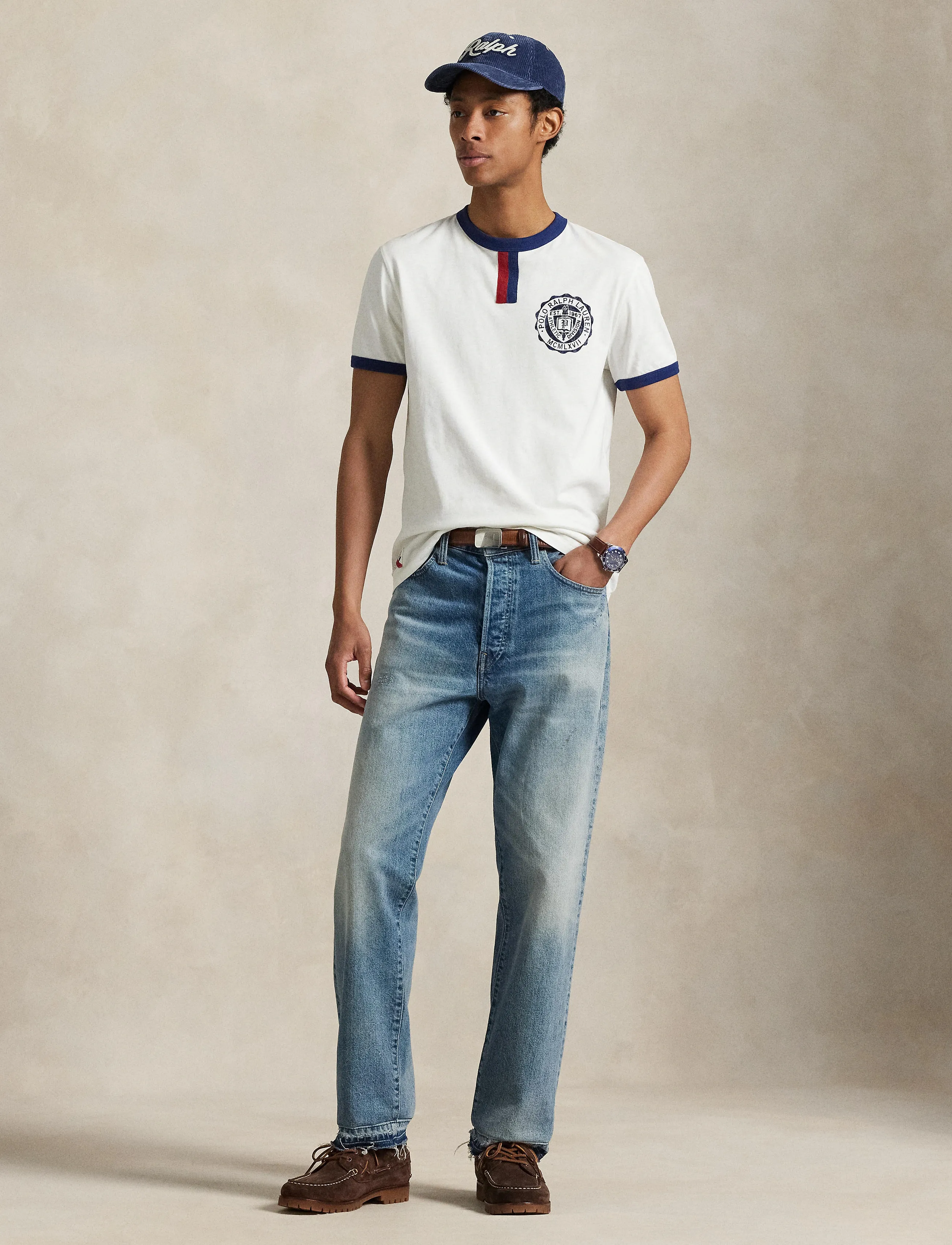 Polo Ralph Lauren Standard Fit Jersey Graphic T-Shirt - 4 for 3 - NEVIS / white