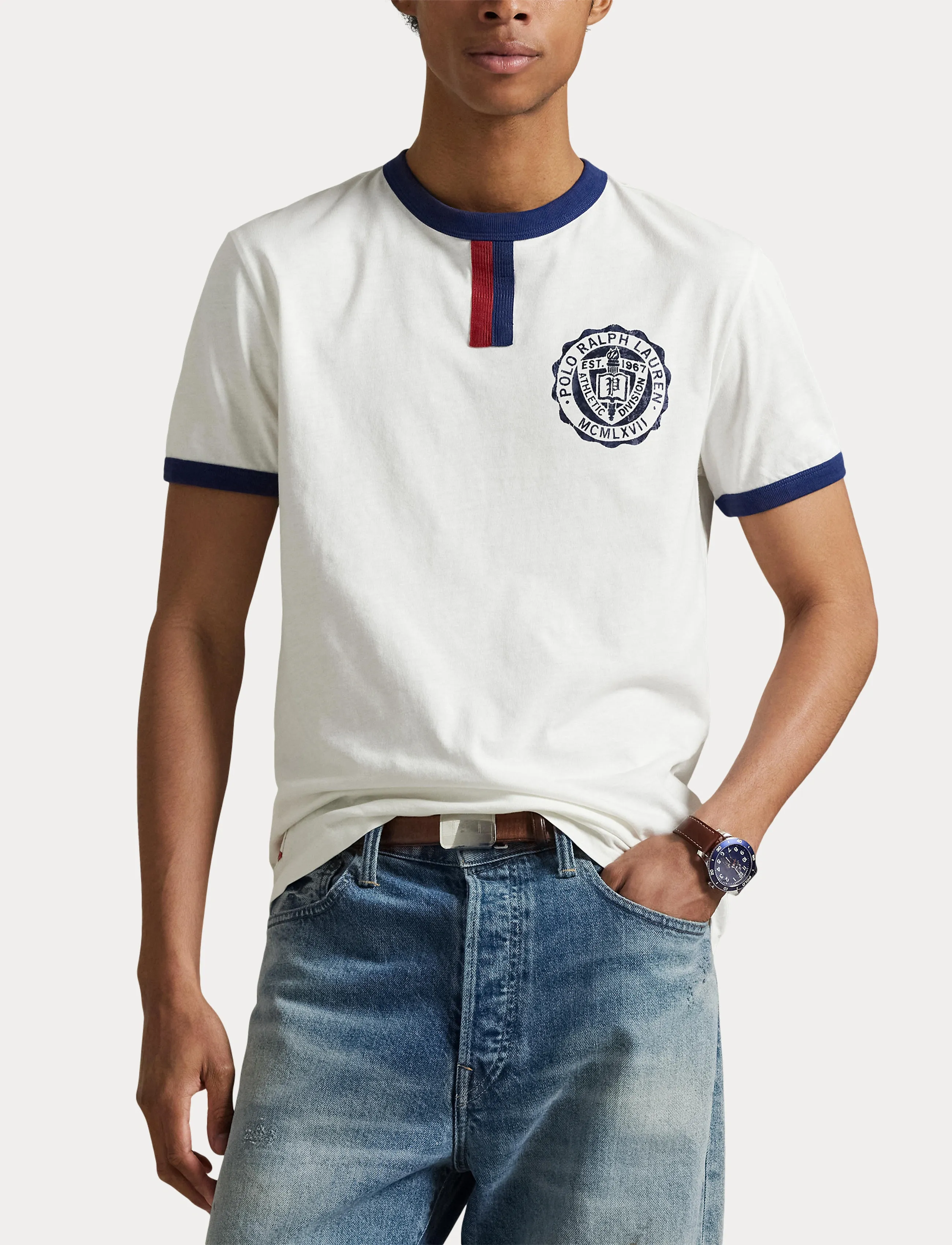 Polo Ralph Lauren - Standard Fit Jersey Graphic T-Shirt - kurzärmelig - nevis - 5