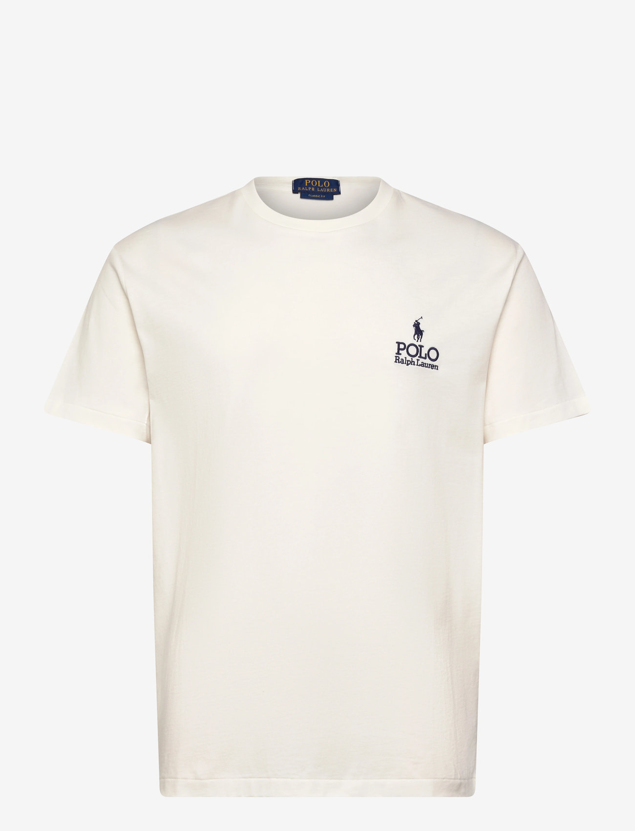 Polo Ralph Lauren - Classic Fit Logo Jersey T-Shirt - kortärmade t-shirts - deckwash white - 0