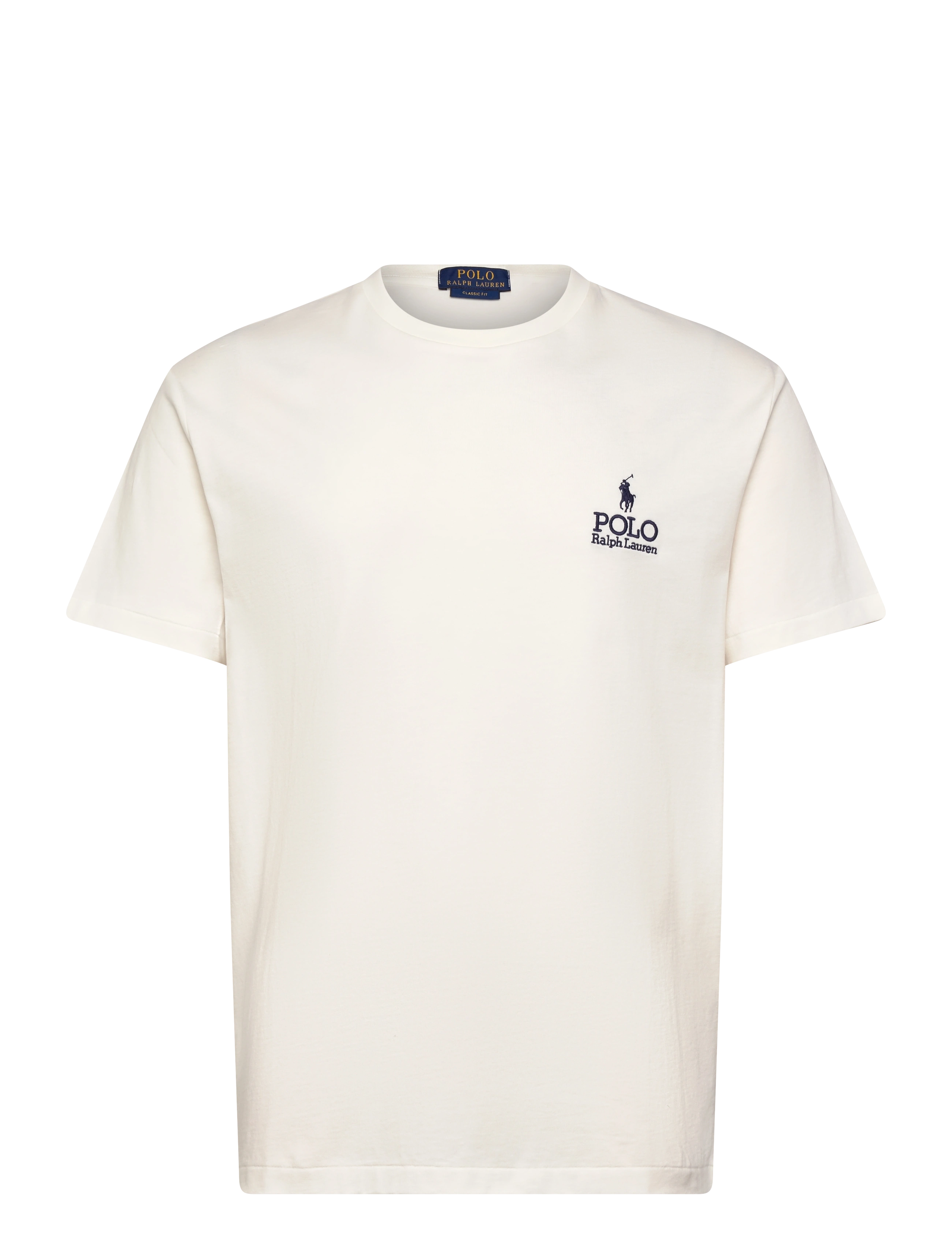Polo Ralph Lauren Classic Fit Logo Jersey T-Shirt - Tøj - DECKWASH WHITE / cream