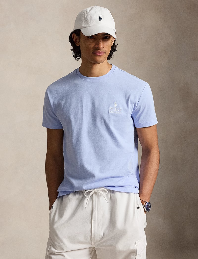 Polo Ralph Lauren - Classic Fit Logo Jersey T-Shirt - kortærmede t-shirts - pebble blue - 0
