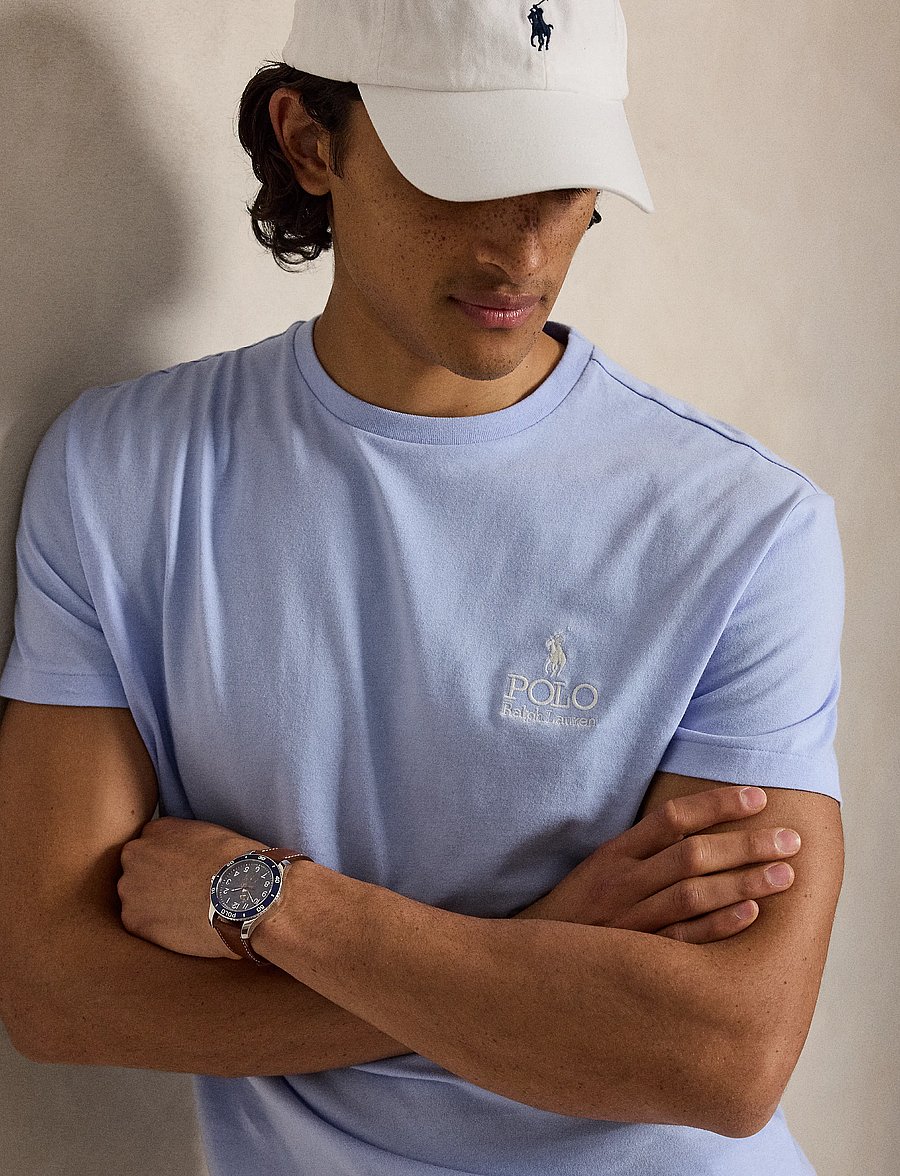 Polo Ralph Lauren - Classic Fit Logo Jersey T-Shirt - kortärmade t-shirts - pebble blue - 4