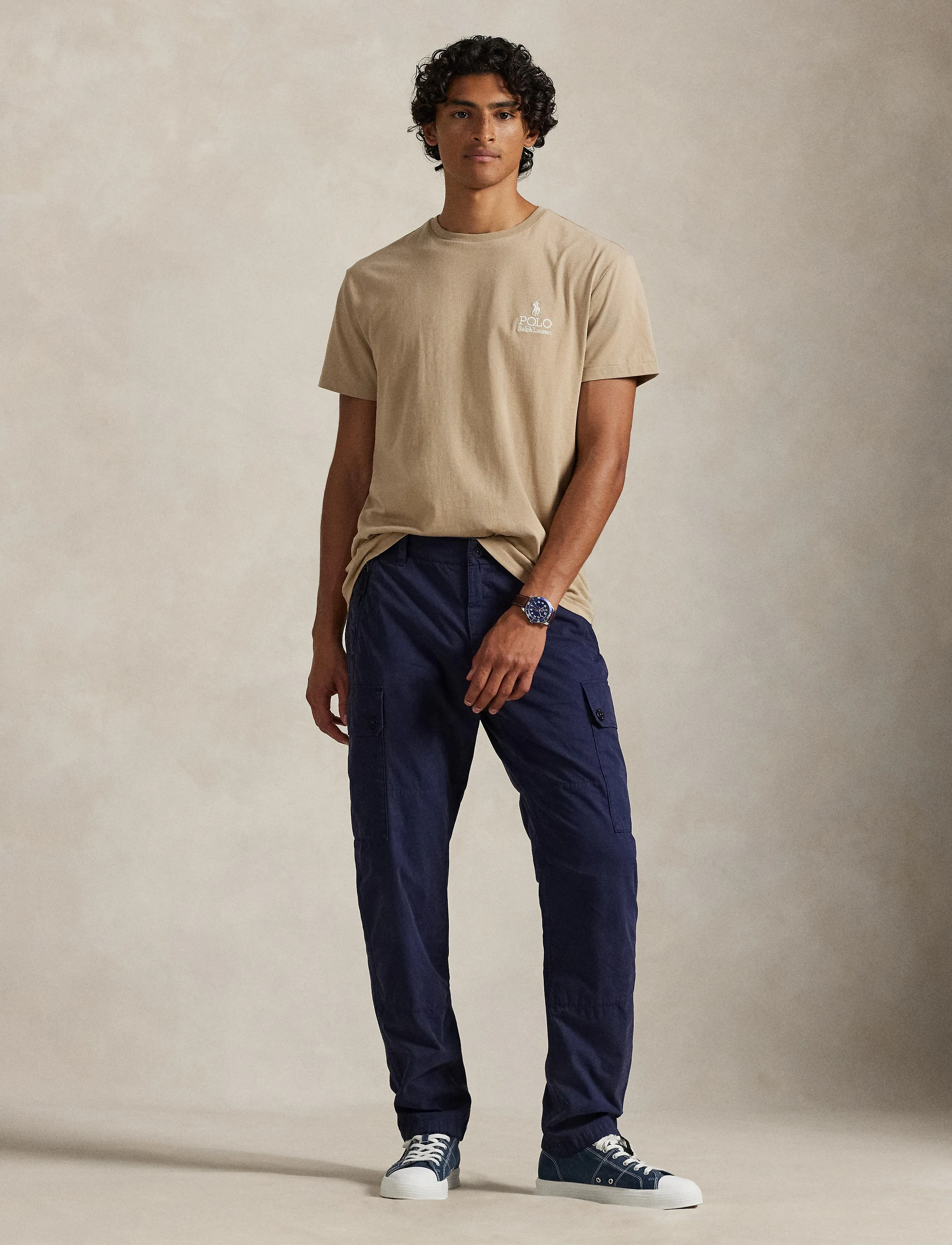 Polo Ralph Lauren Classic Fit Logo Jersey T-Shirt - T-Shirts - VINTAGE KHAKI / beige