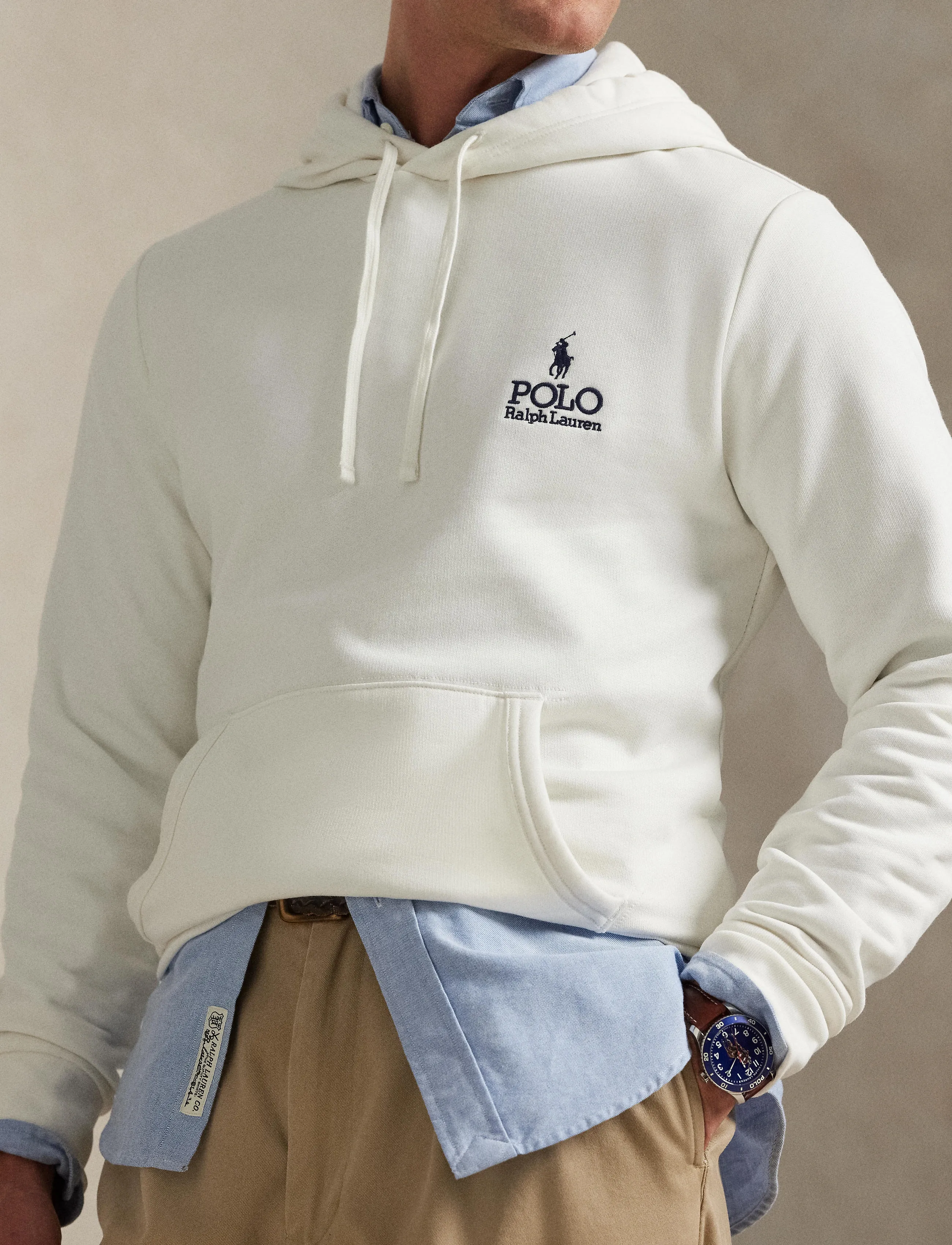 Polo Ralph Lauren - Logo Fleece Hoodie - hoodies - deckwash white - 4