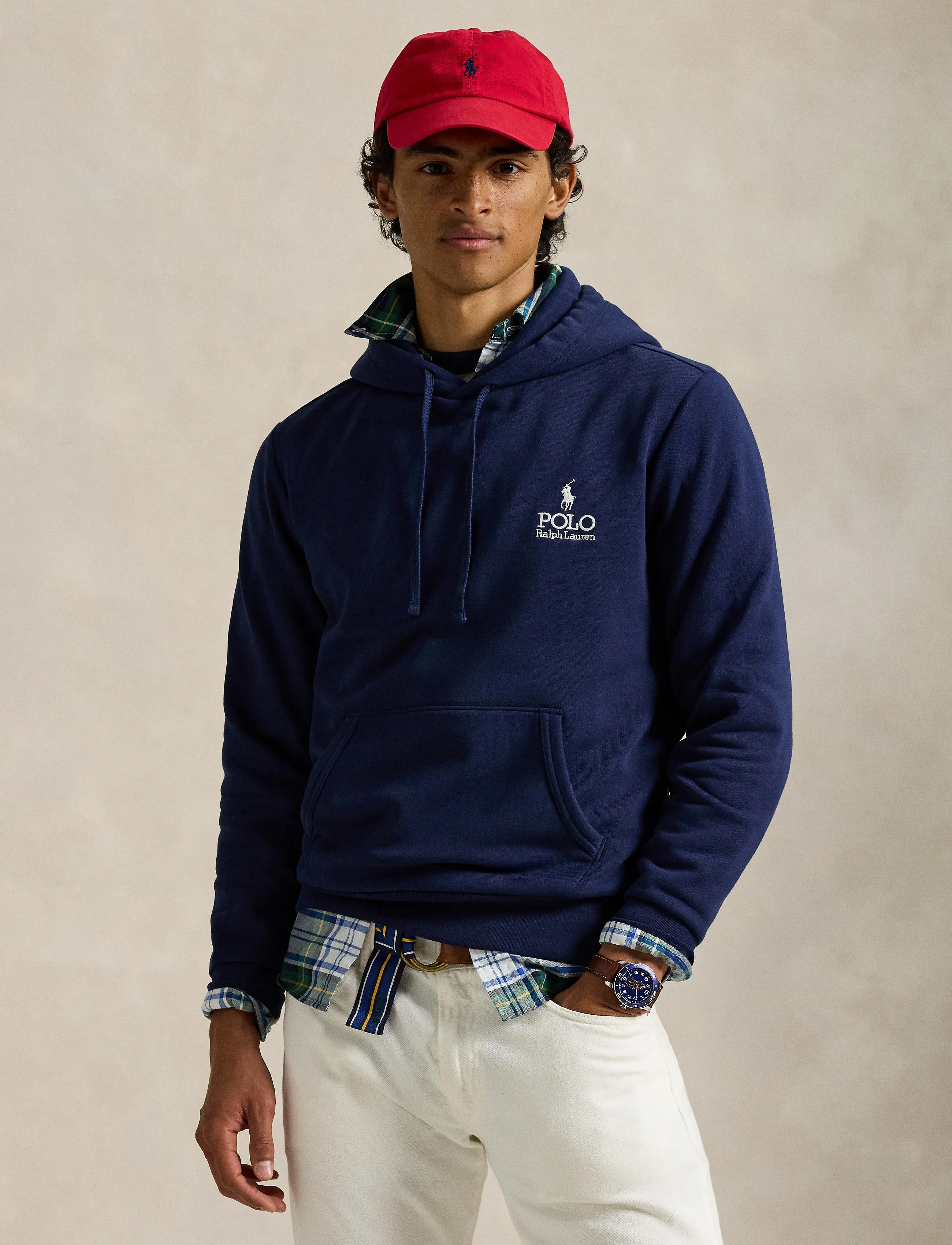 Polo Ralph Lauren Logo Fleece Hoodie - Sweatshirts - NEWPORT NAVY / navy