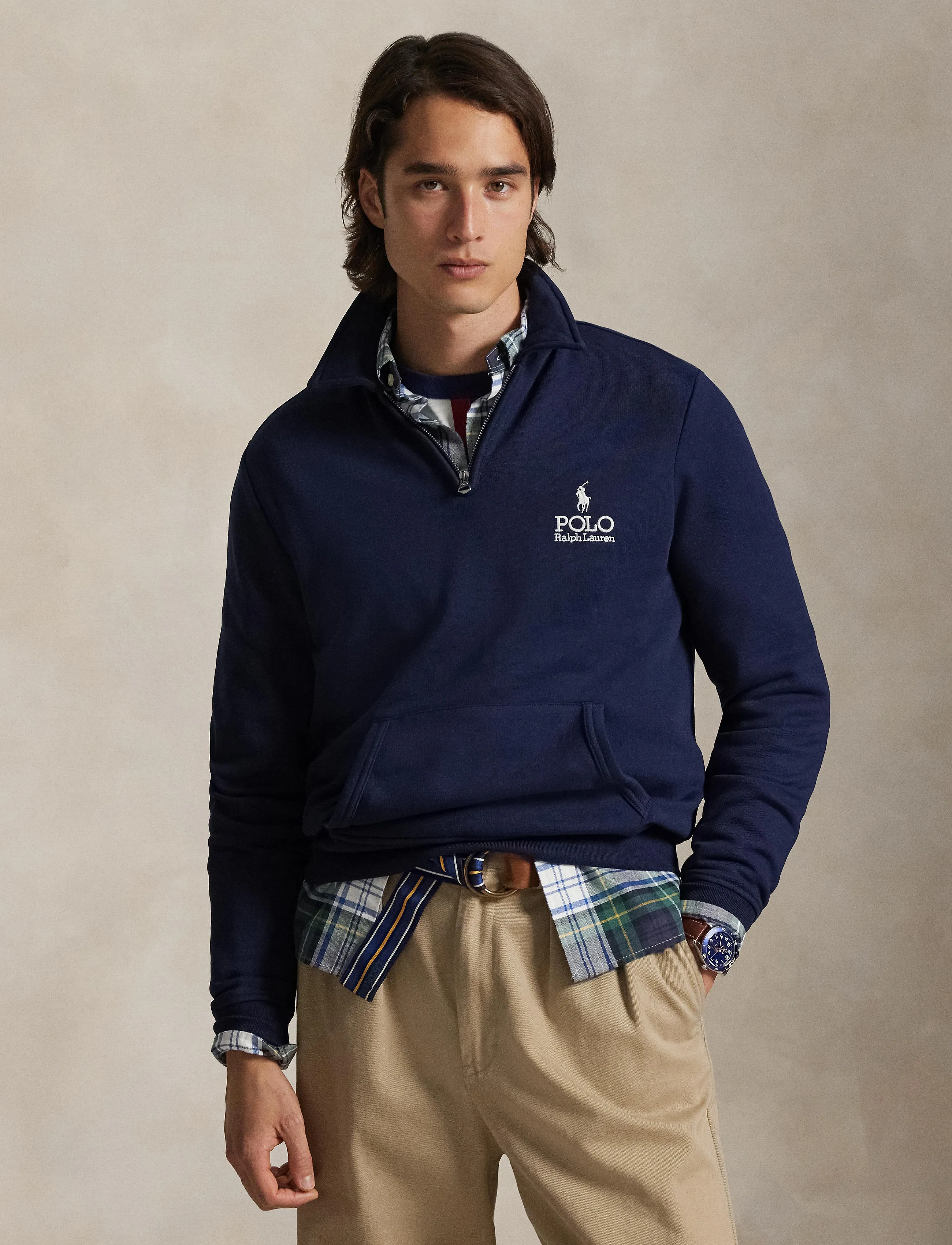 Polo Ralph Lauren - Logo Fleece Collared Sweatshirt - pulls demi-zippés - cruise navy - 3