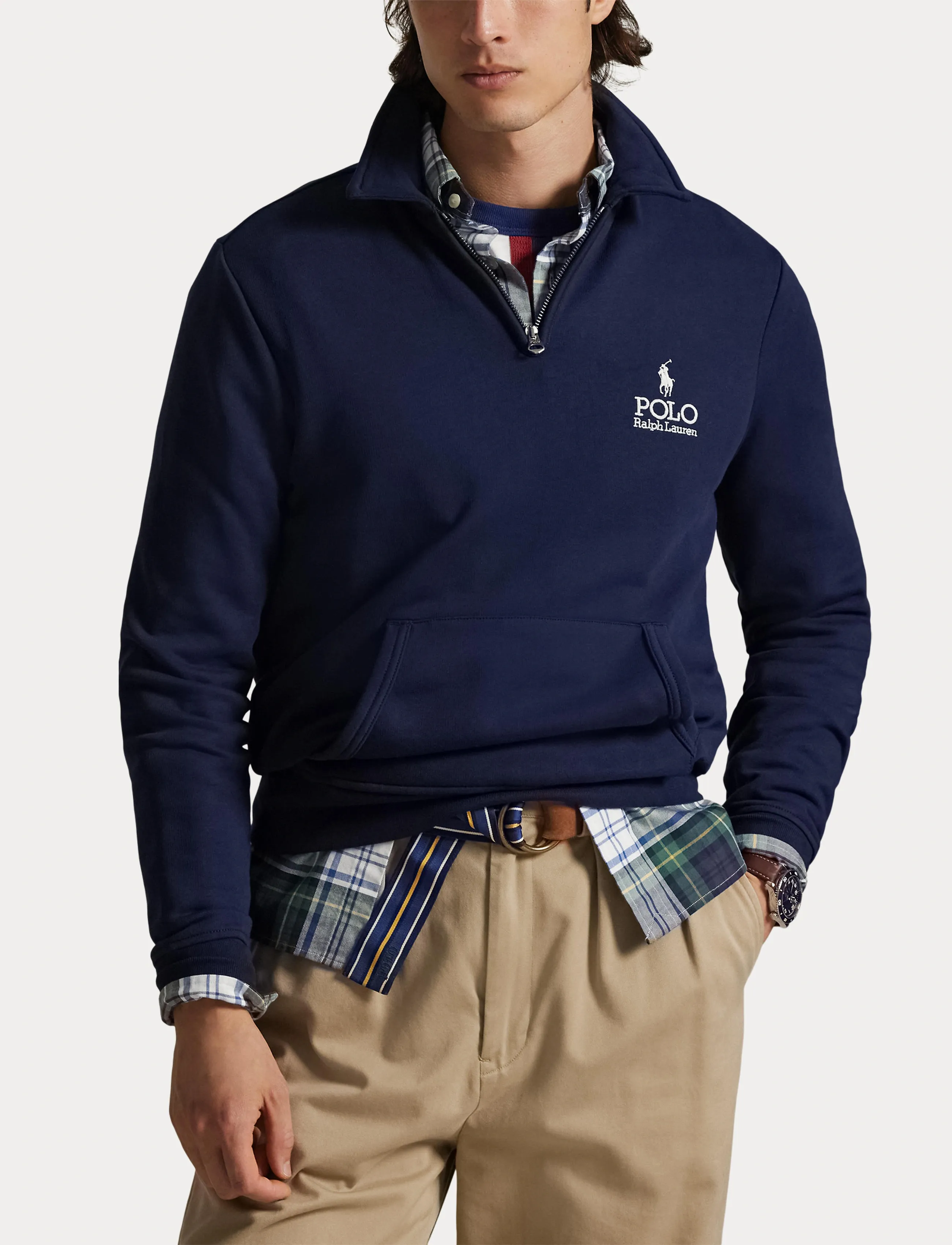 Polo Ralph Lauren - Logo Fleece Collared Sweatshirt - pulls demi-zippés - cruise navy - 5