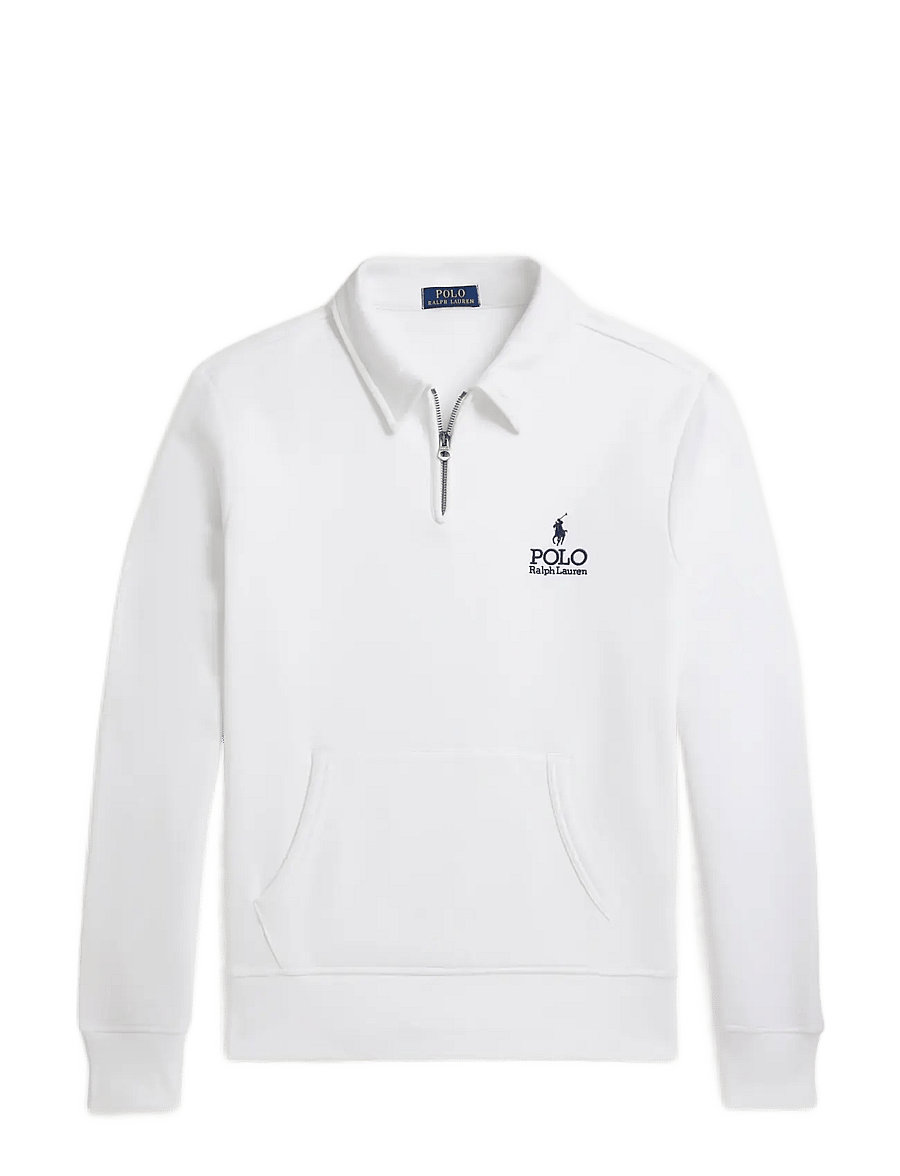 Polo Ralph Lauren - Logo Fleece Collared Sweatshirt - pullover mit halbem reißverschluss - white - 1