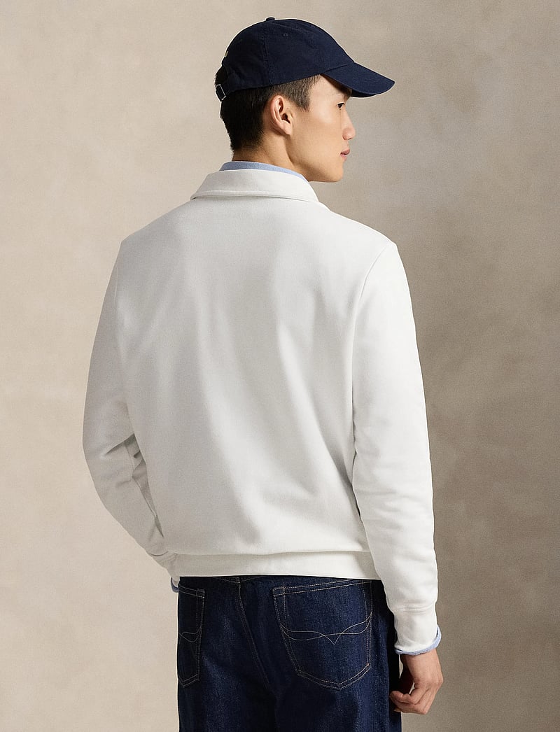 Polo Ralph Lauren - Logo Fleece Collared Sweatshirt - half zip - white - 2