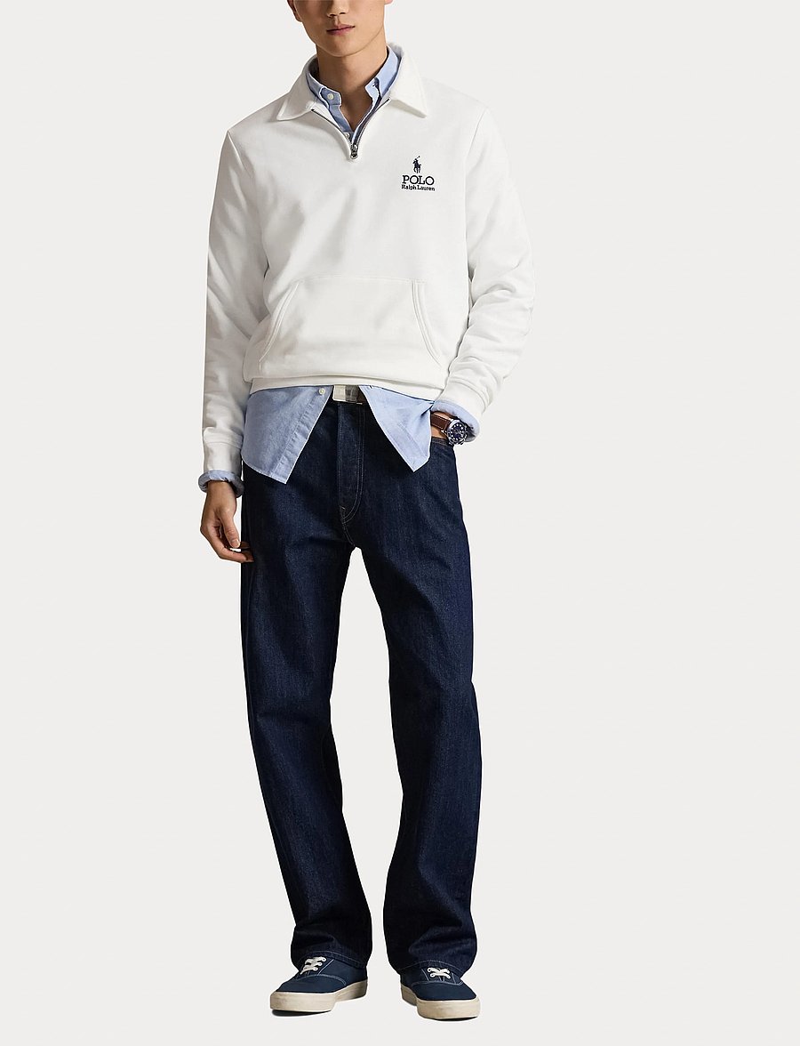 Polo Ralph Lauren - Logo Fleece Collared Sweatshirt - pullover mit halbem reißverschluss - white - 4