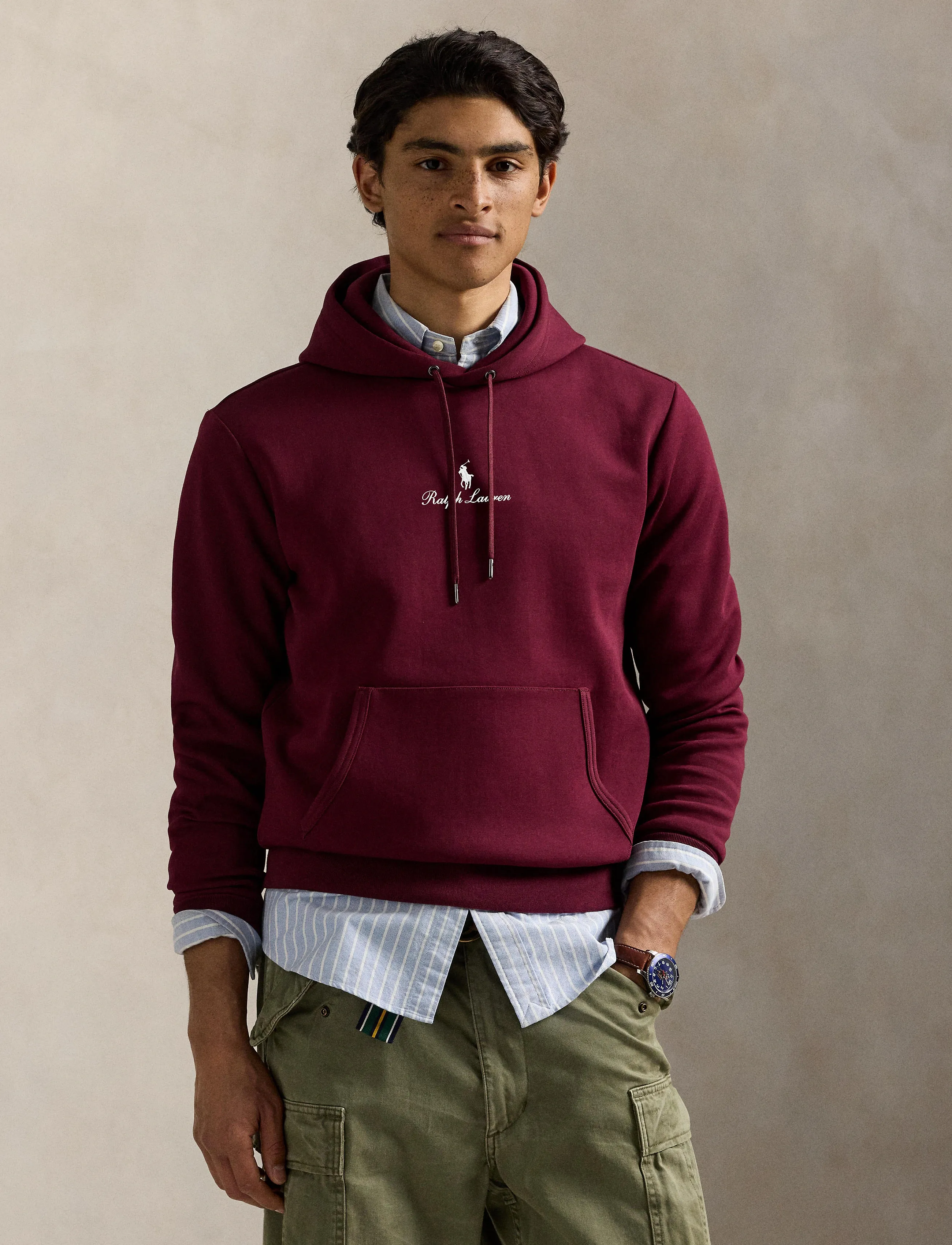 Polo Ralph Lauren - Logo Double-Knit Hoodie - hoodies - classic wine - 3