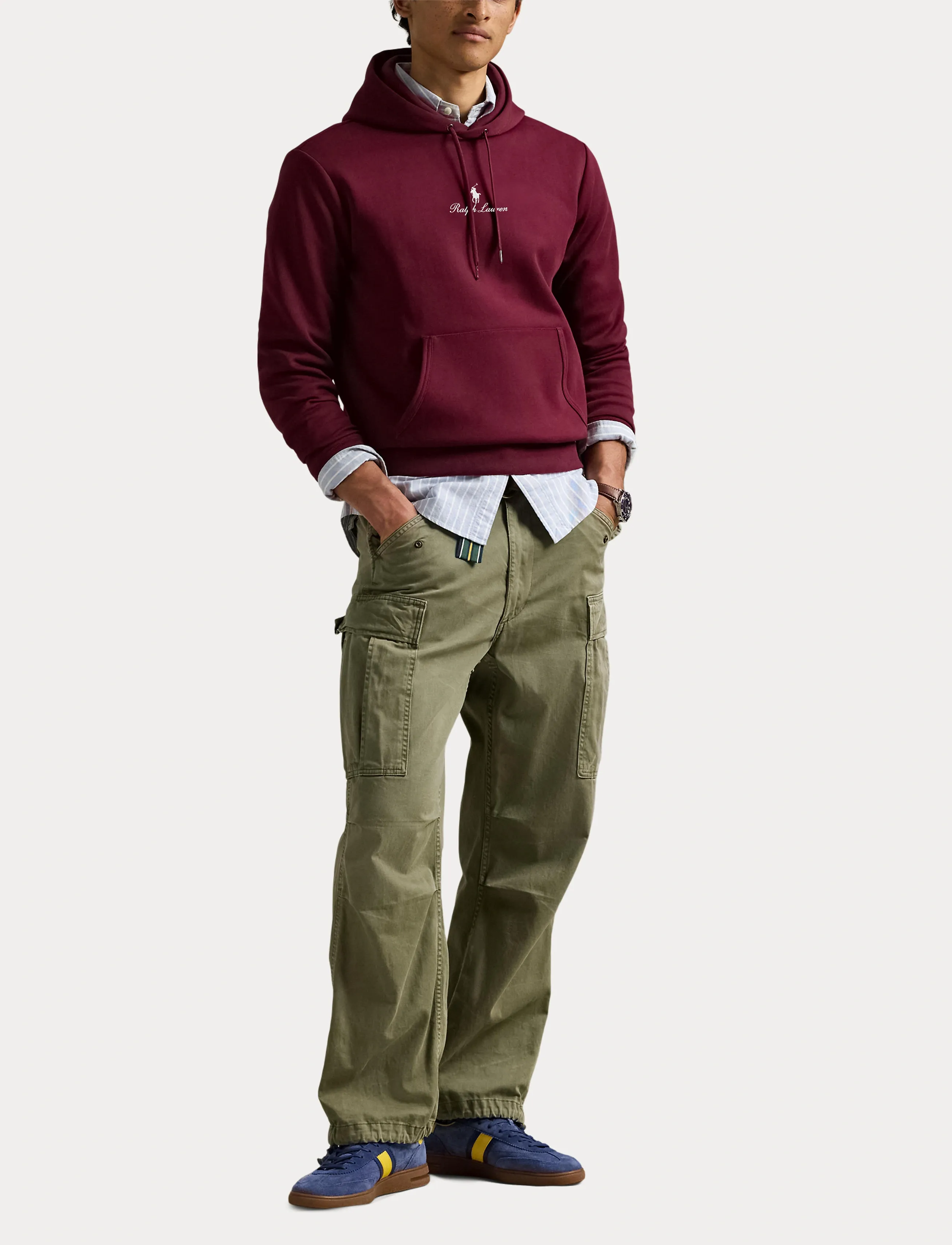 Polo Ralph Lauren - Logo Double-Knit Hoodie - hoodies - classic wine - 4