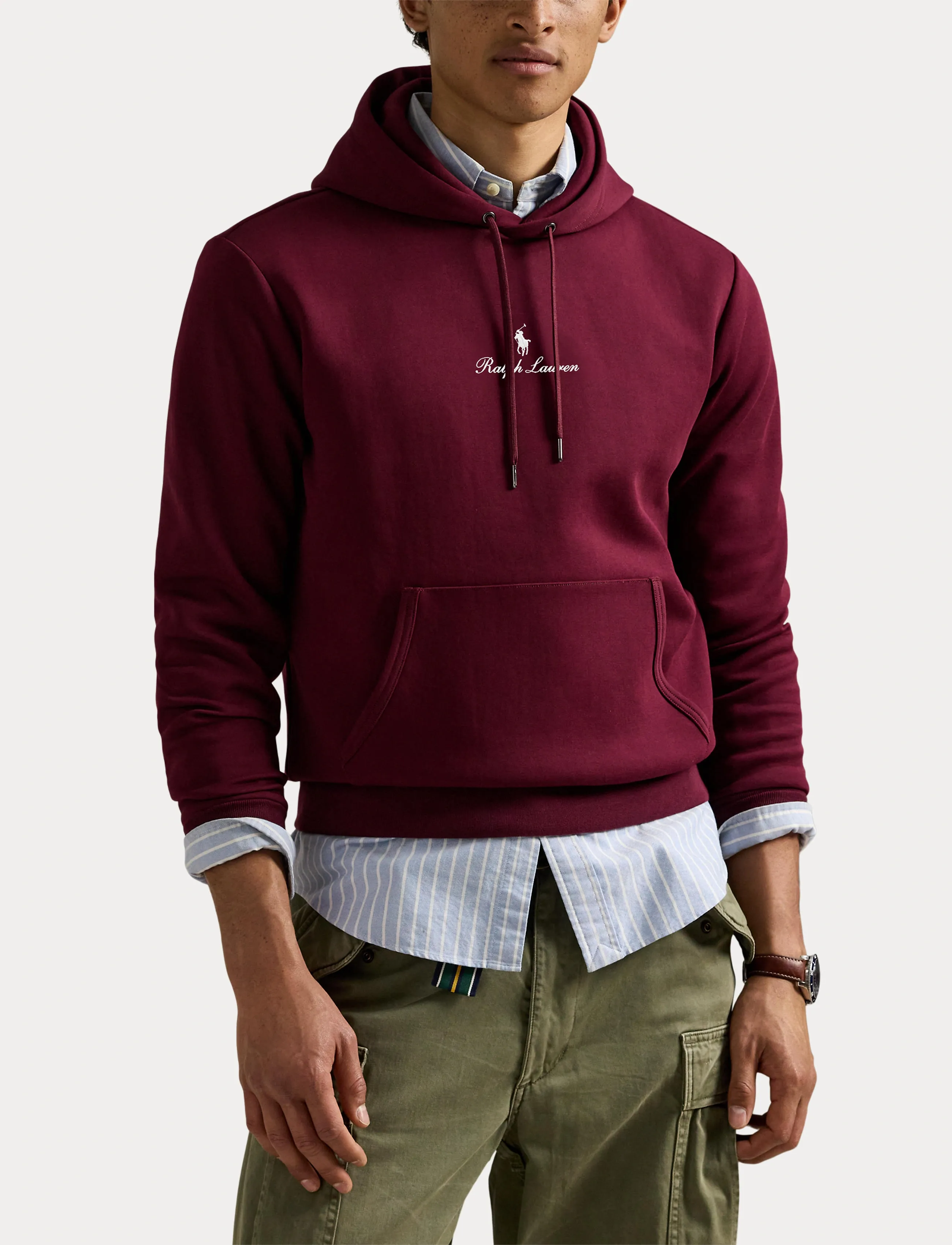 Polo Ralph Lauren - Logo Double-Knit Hoodie - hoodies - classic wine - 5