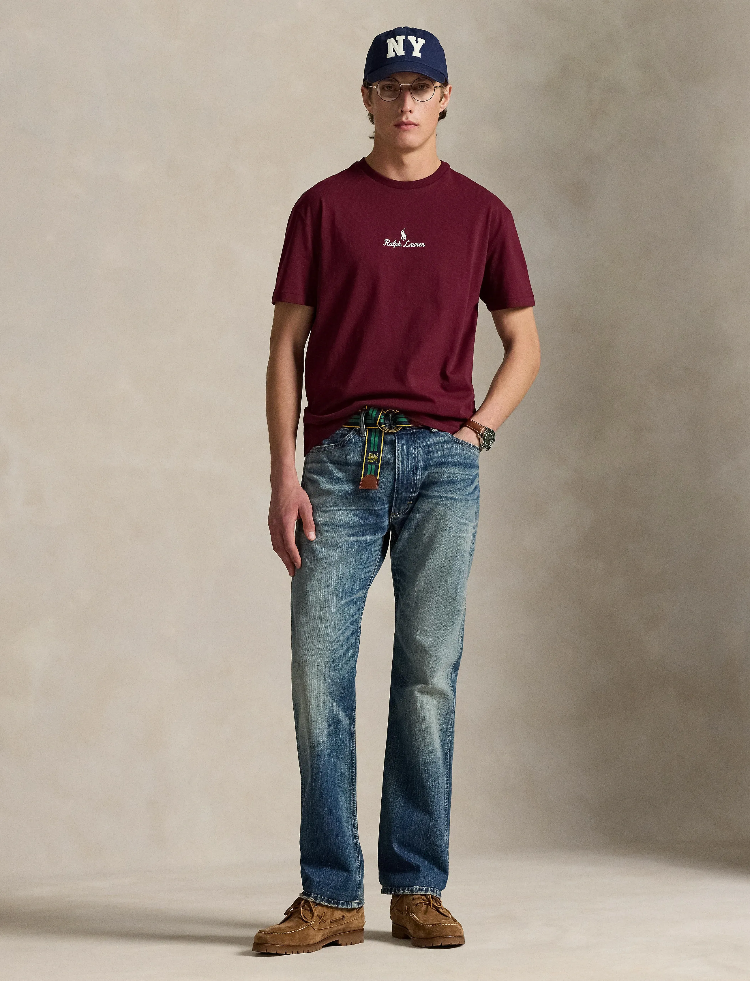 Polo Ralph Lauren Classic Fit Logo Jersey T-Shirt - Tøj - CLASSIC WINE / burgundy