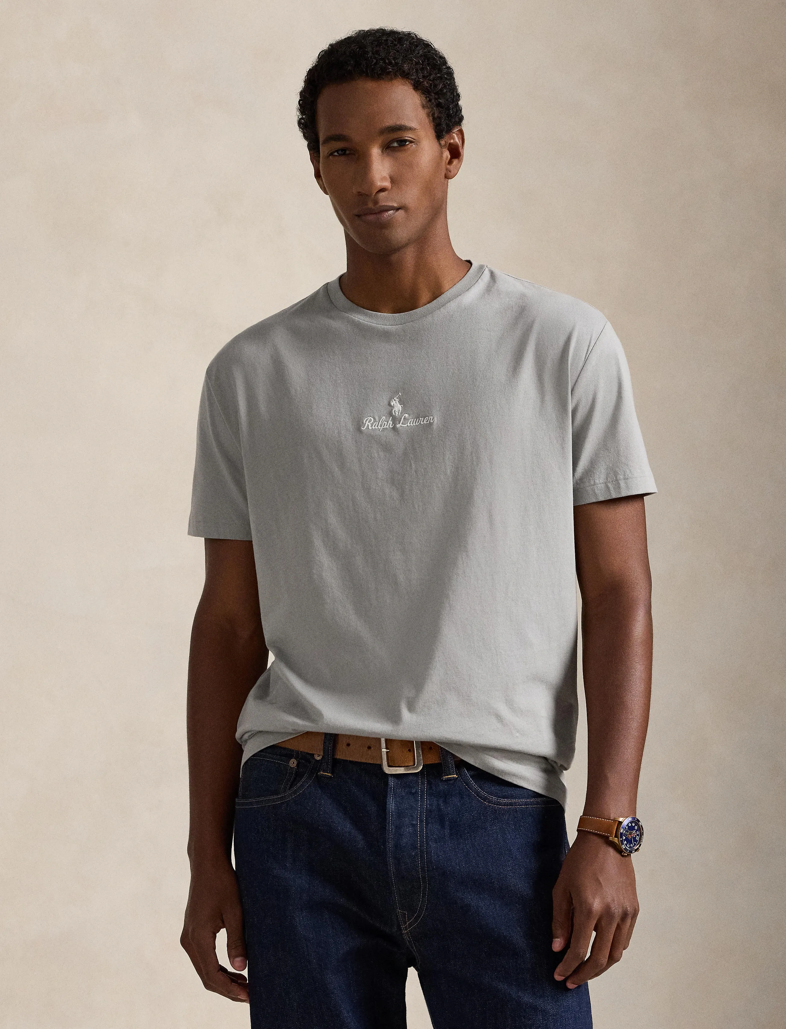 Polo Ralph Lauren Classic Fit Logo Jersey T-Shirt - T-Shirts - SOFT GREY / grey