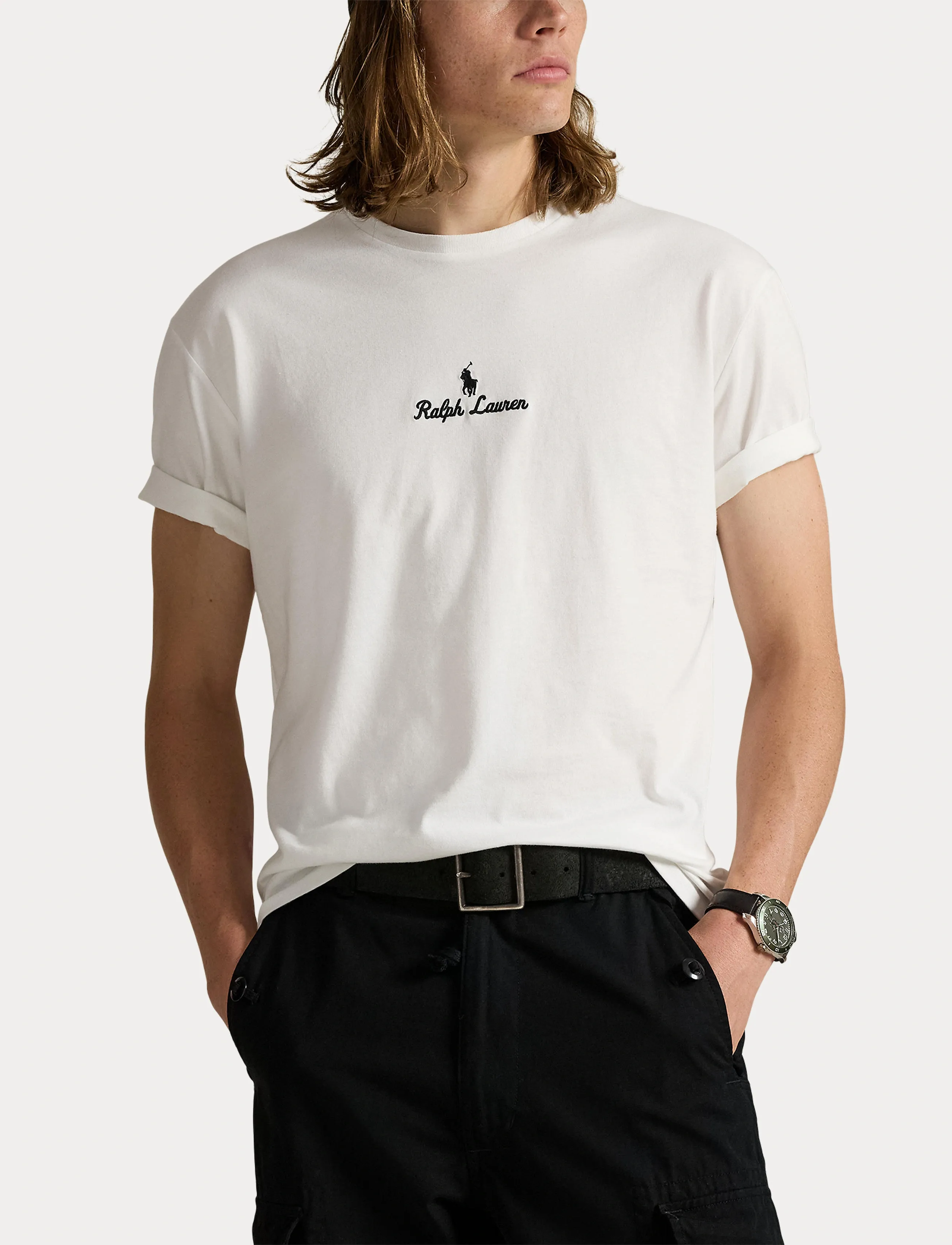 Polo Ralph Lauren - Classic Fit Logo Jersey T-Shirt - stutterma bolir - white - 5