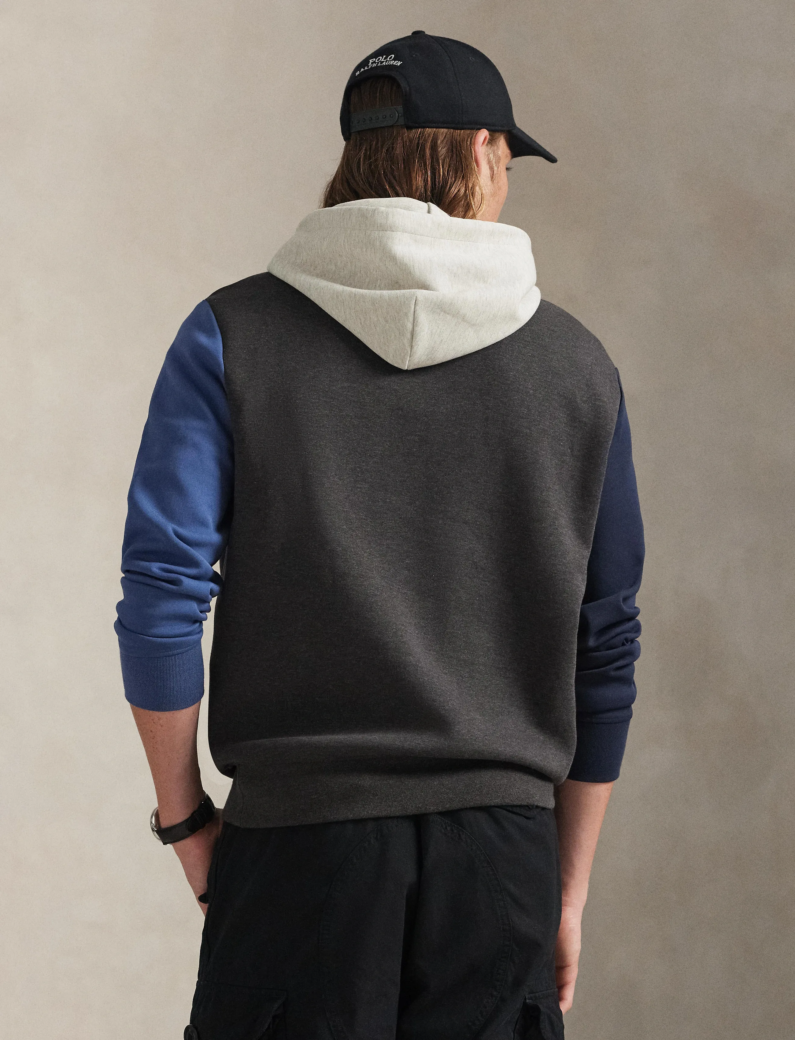 Polo Ralph Lauren - 30/1 DOUBLE KNT CVC-LSL-SWS - kapuutsiga dressipluusid - dark charcoal hea - 3
