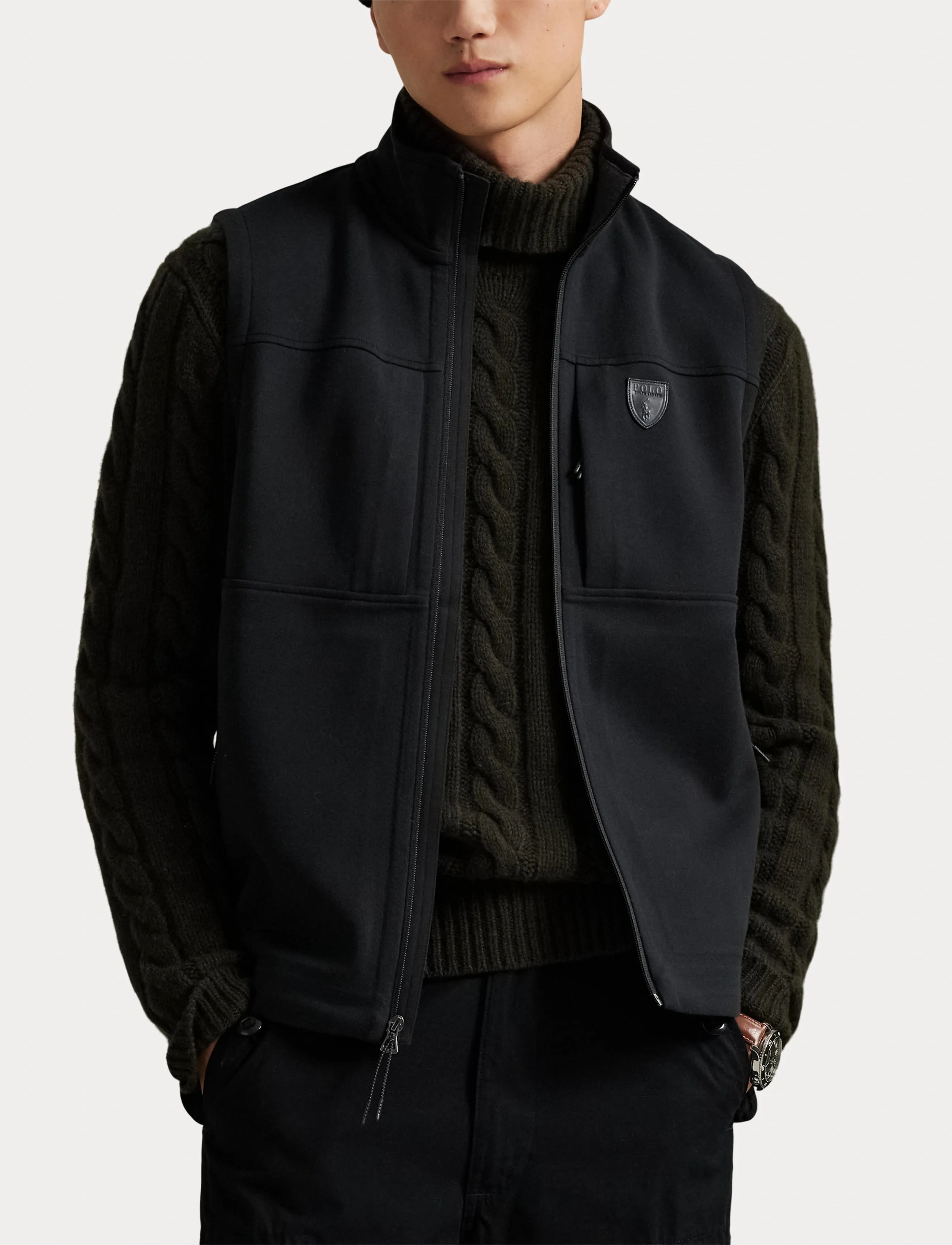 Polo Ralph Lauren - Double-Knit Mockneck Vest - polo black - 5