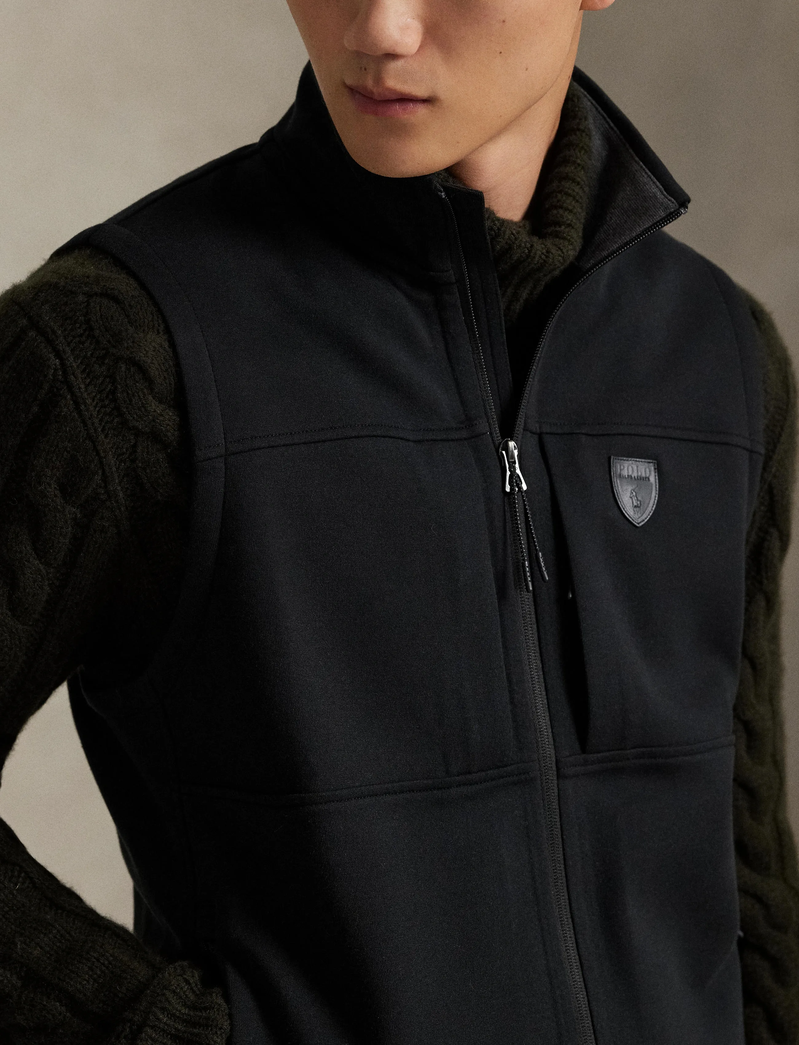 Polo Ralph Lauren Double-knit Mockneck Vest (RAF710981382) - Vests