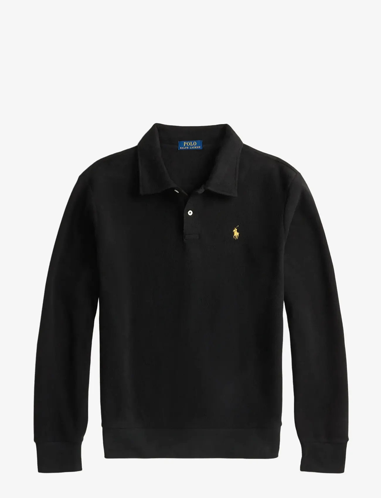 Polo Ralph Lauren - Brushed Fleece Polo-Collar Pullover - long-sleeved polos - polo black - 1