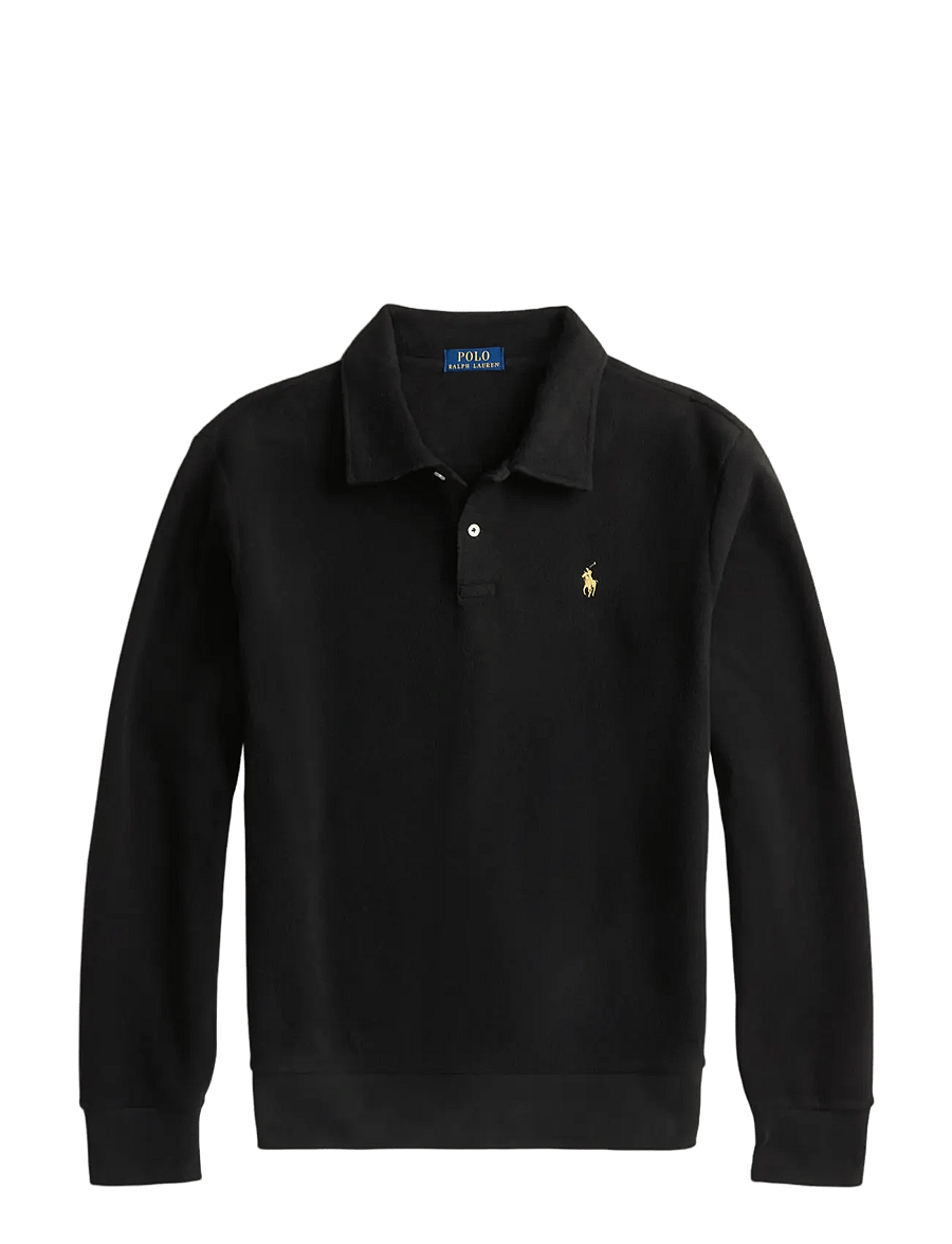 Polo Ralph Lauren - Brushed Fleece Polo-Collar Pullover - langærmede poloer - polo black - 1
