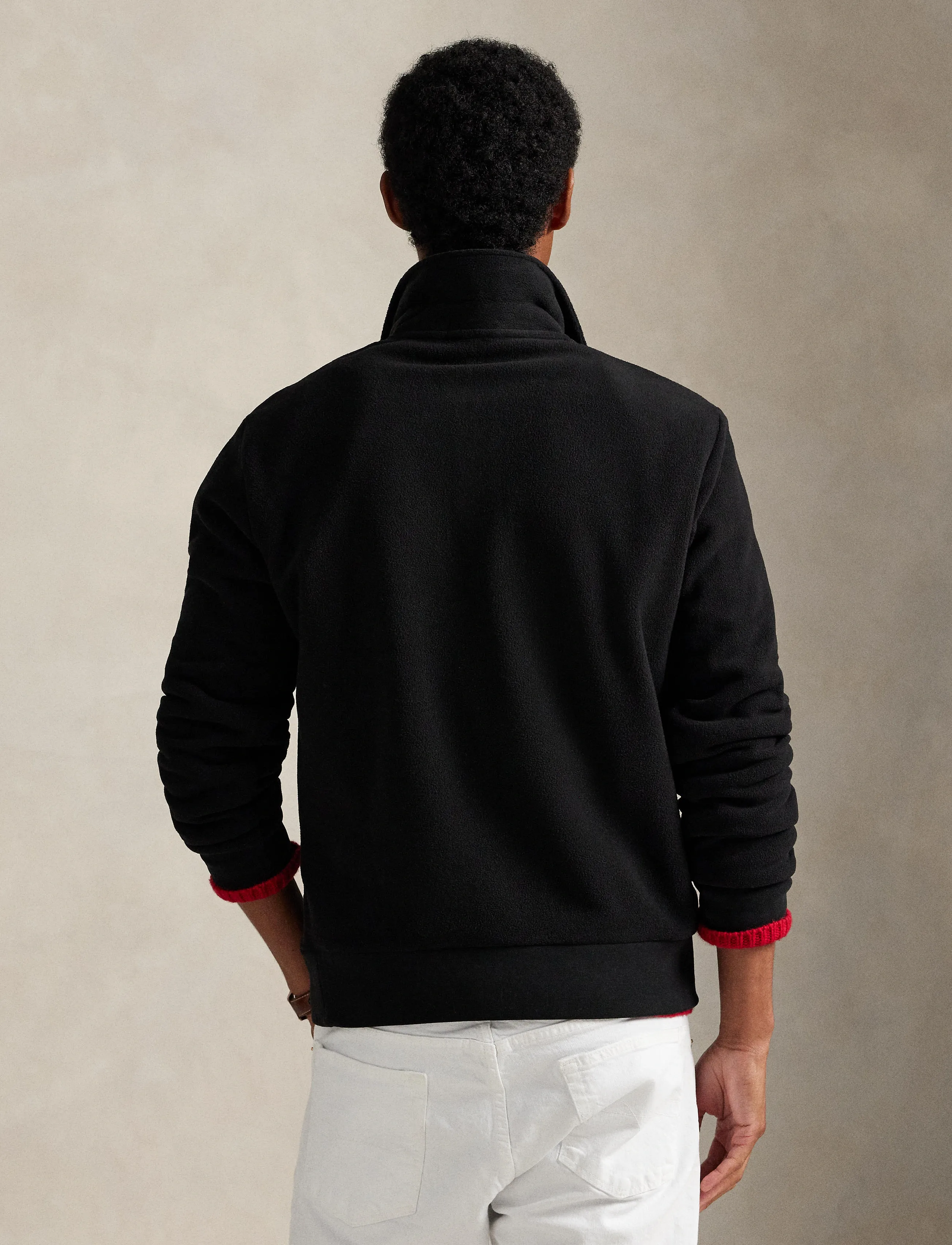 Polo Ralph Lauren - Brushed Fleece Polo-Collar Pullover - langærmede poloer - polo black - 2
