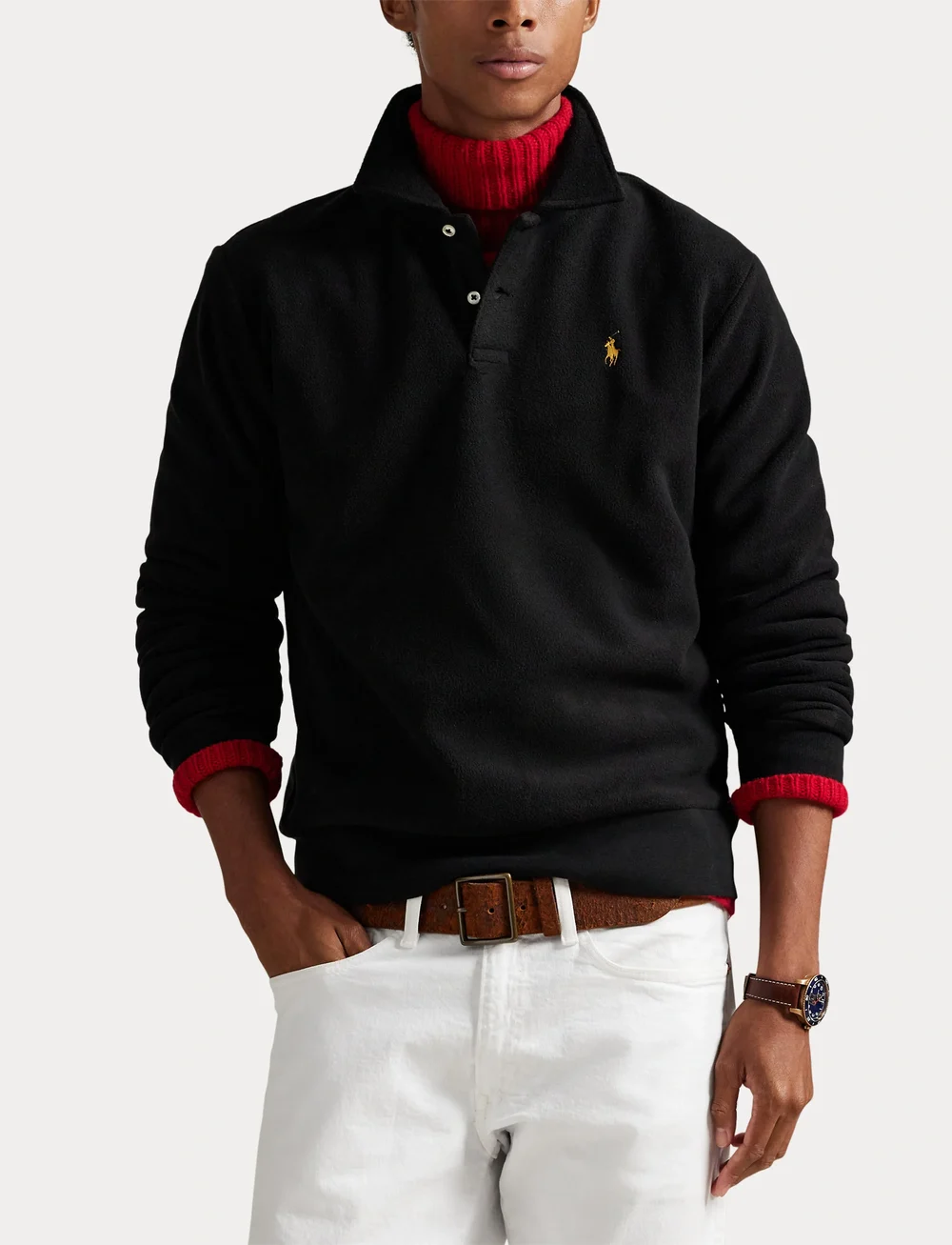 Polo Ralph Lauren - MAGIC POLY FLEECE-LSL-SWS - langærmede poloer - polo black - 5