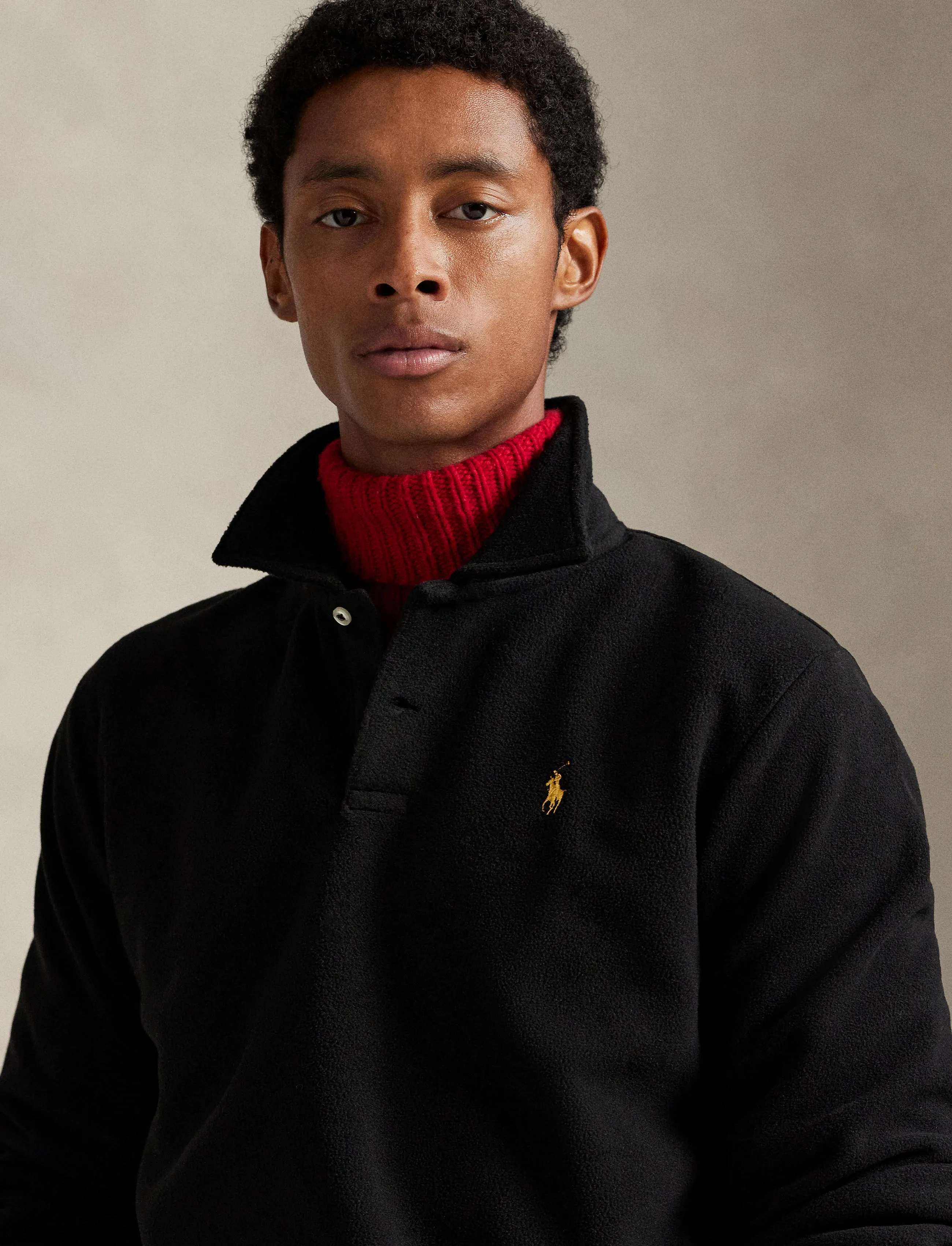 Polo Ralph Lauren Brushed Fleece Polo-Collar Pullover tröjor herr – bild 7