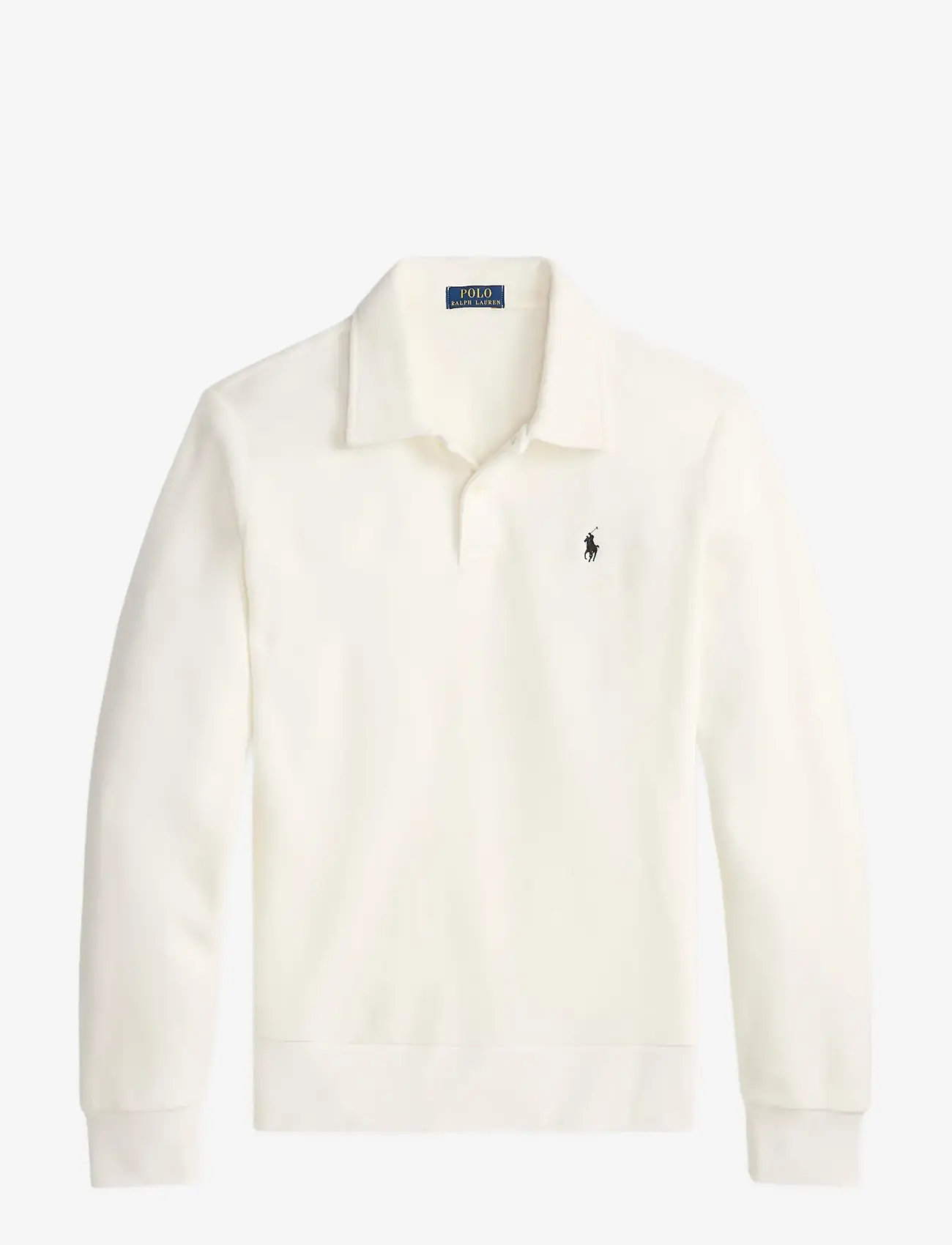 Polo Ralph Lauren - Brushed Fleece Polo-Collar Pullover - long-sleeved polos - trophy cream - 1