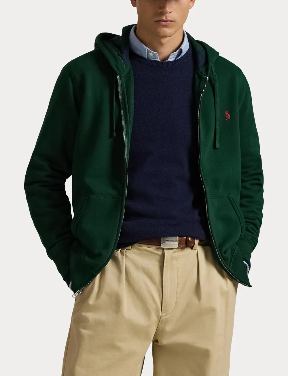 Polo Ralph Lauren - The RL Fleece Full-Zip Hoodie - kapuutsiga dressipluusid - moss agate - 5