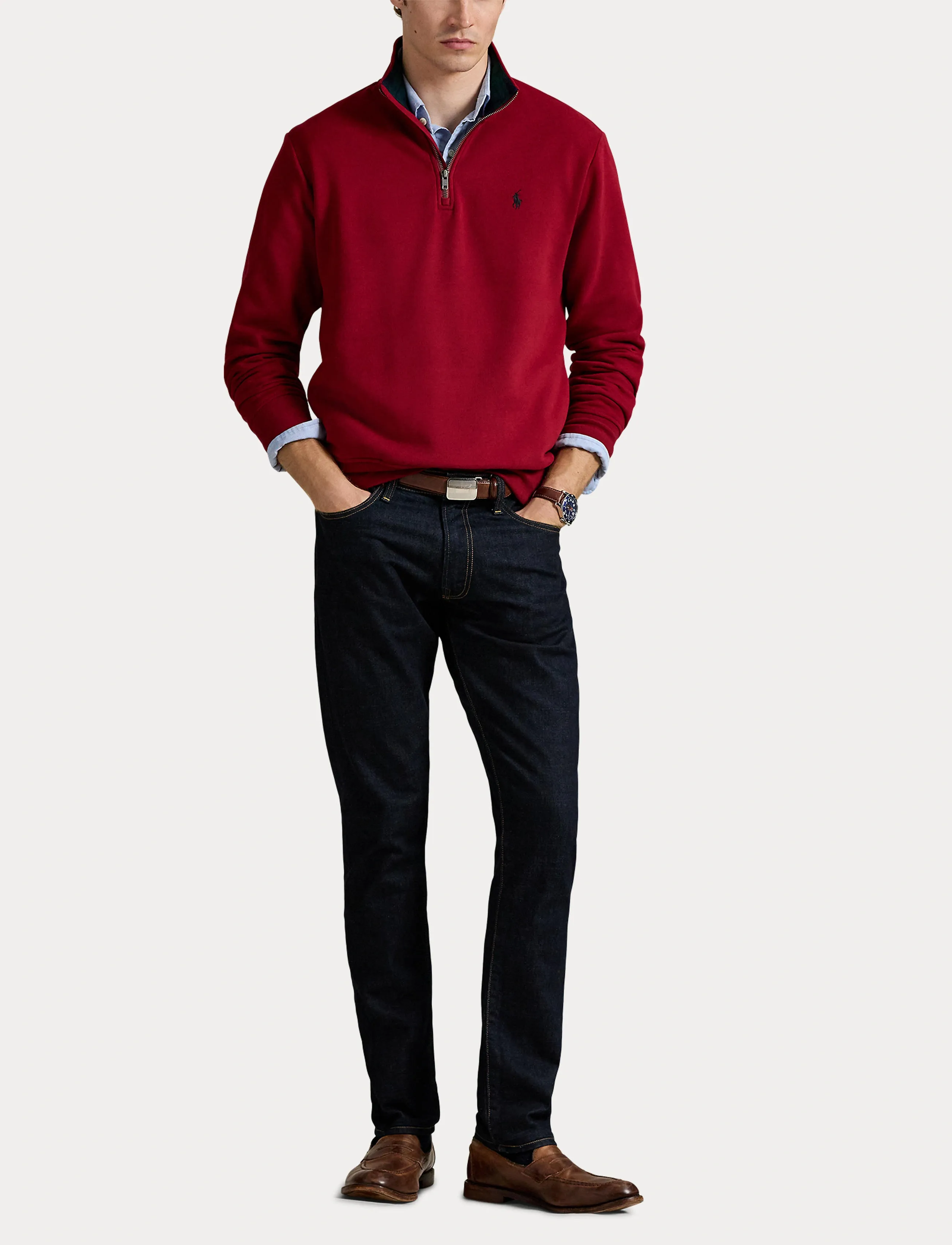 Polo Ralph Lauren - The RL Fleece Quarter-Zip Sweatshirt - osta olukorra järgi - holiday red - 4