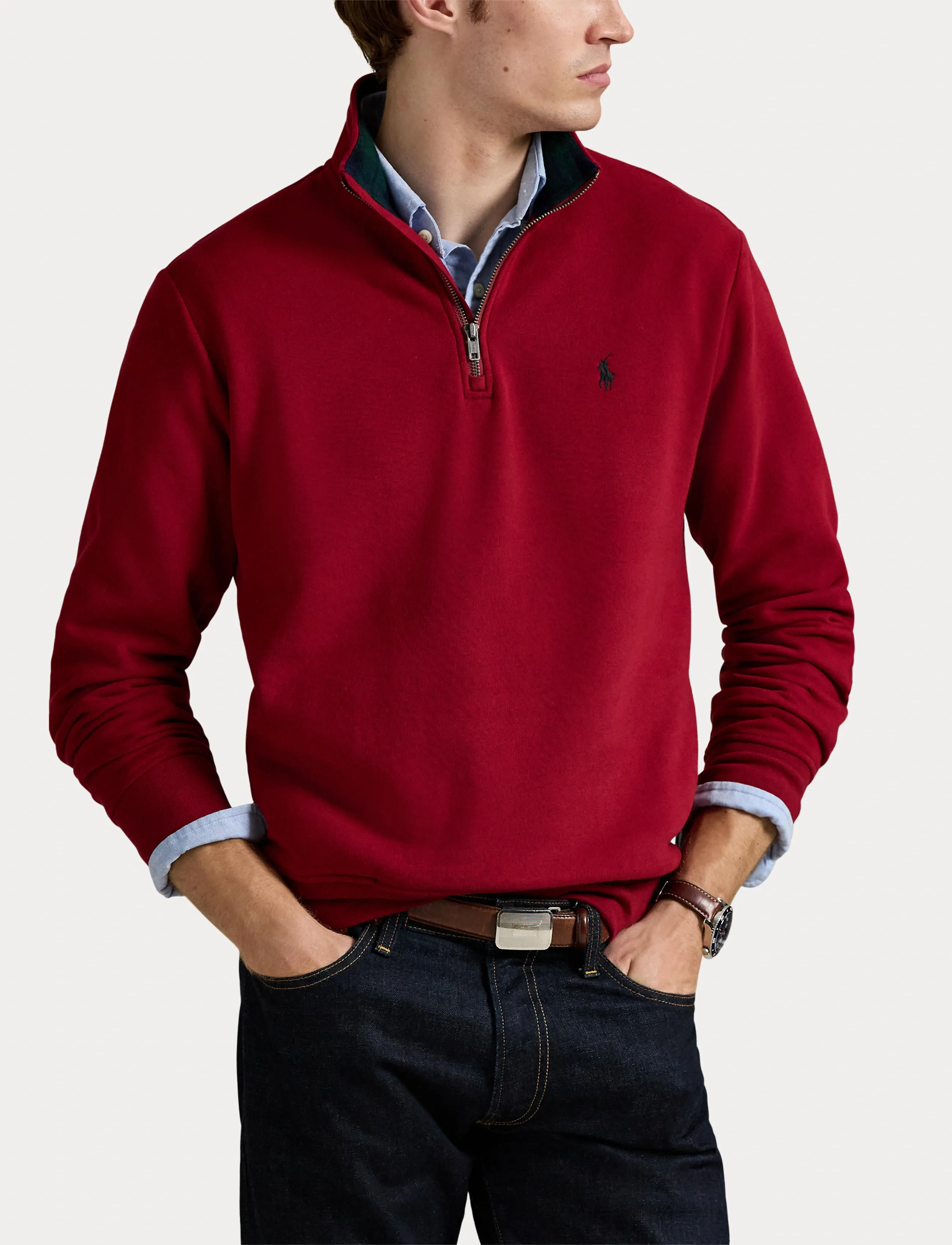 Polo Ralph Lauren - The RL Fleece Quarter-Zip Sweatshirt - osta olukorra järgi - holiday red - 5