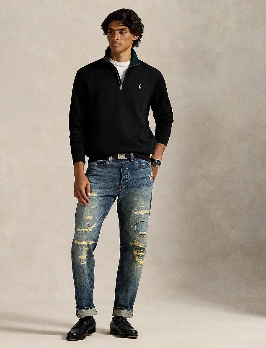 Polo Ralph Lauren - The RL Fleece Quarter-Zip Sweatshirt - polo black - 0